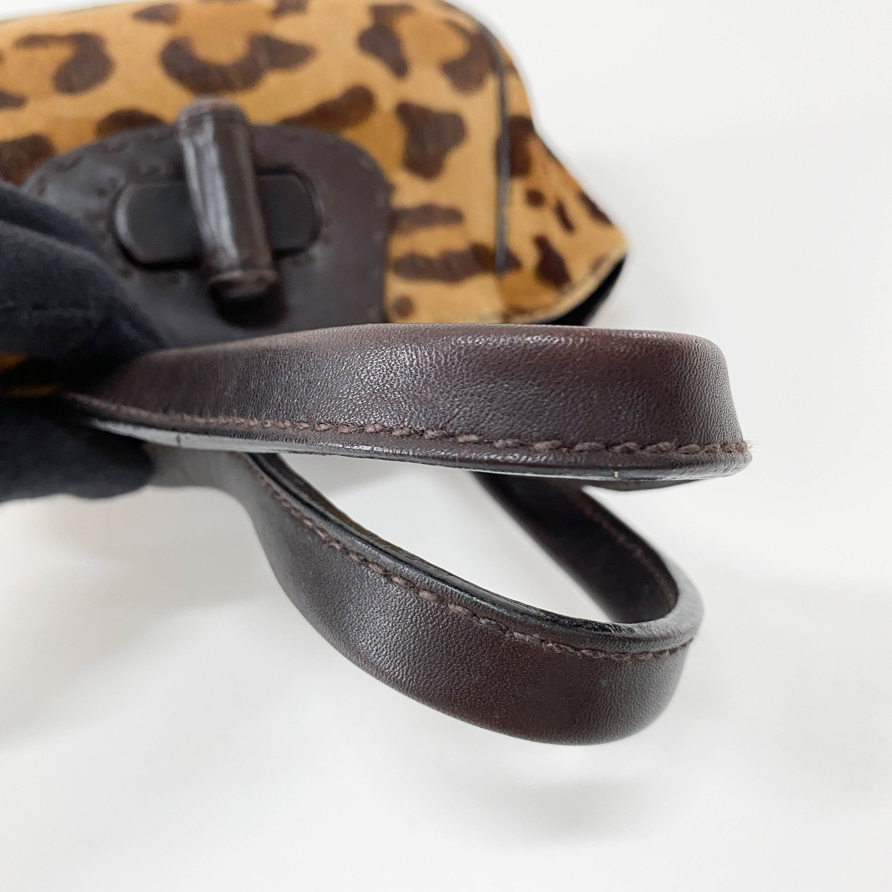 Leopard Print Pony Hair Mini Bag
