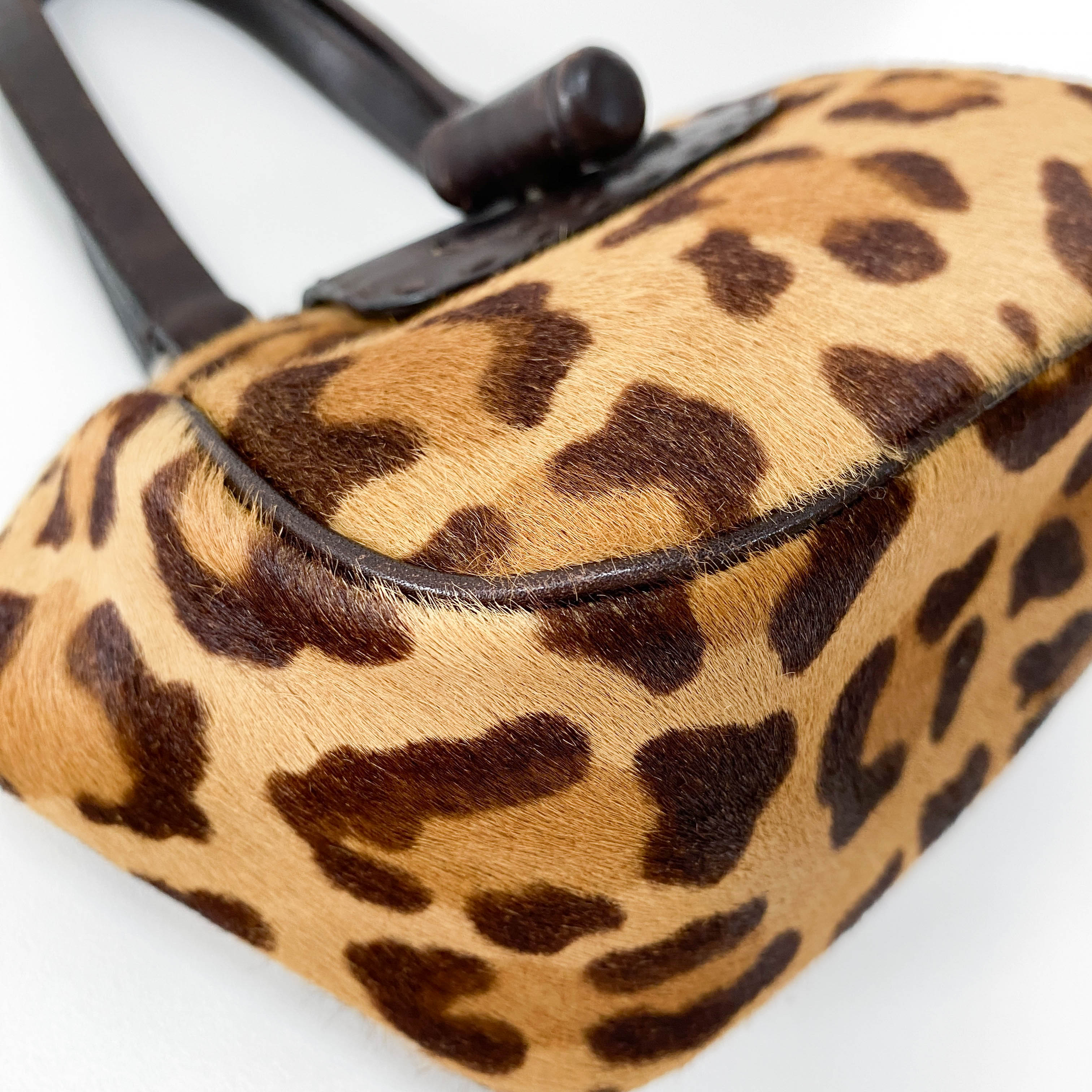 Leopard Print Pony Hair Mini Bag