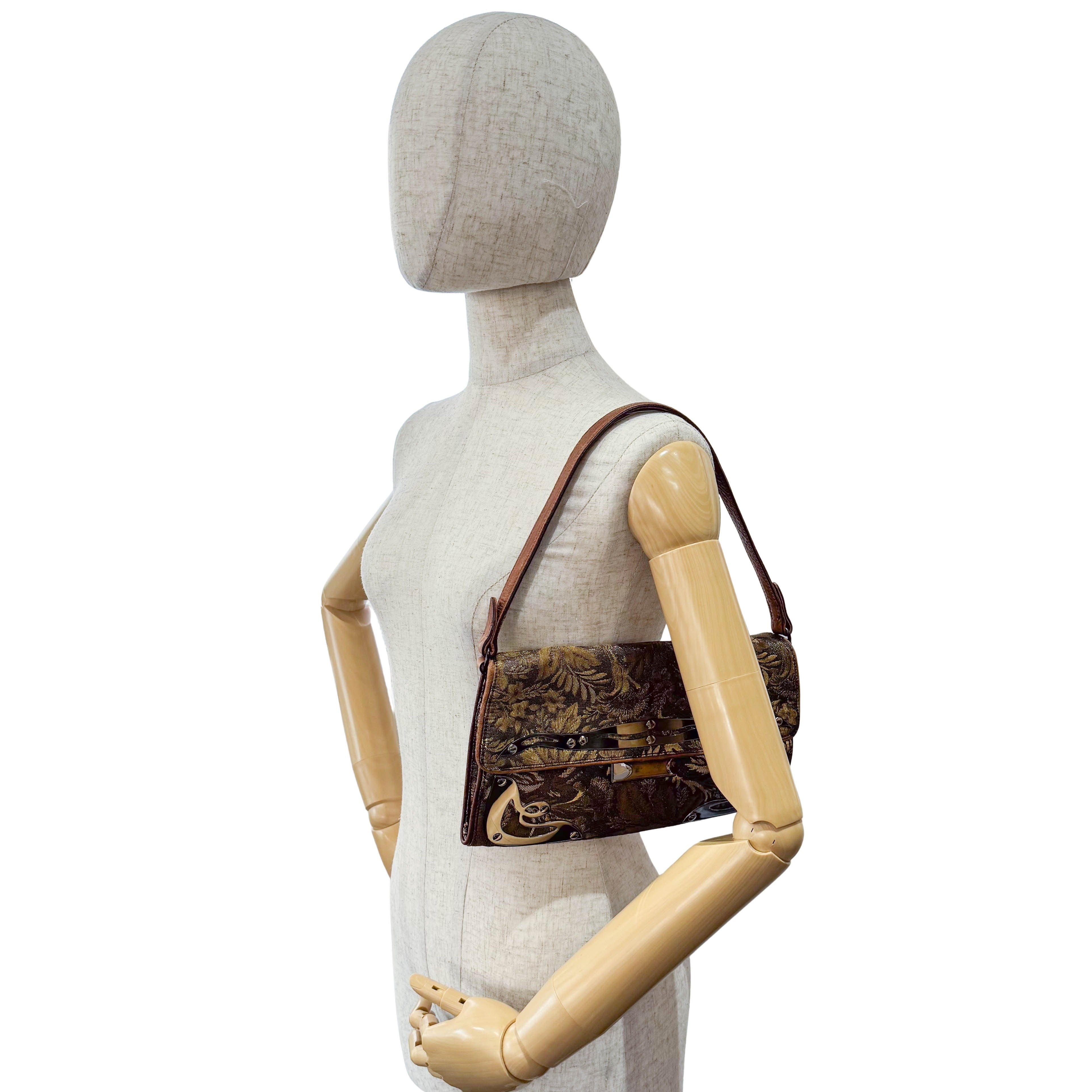 Archive Gold Embroidered Shoulder Bag