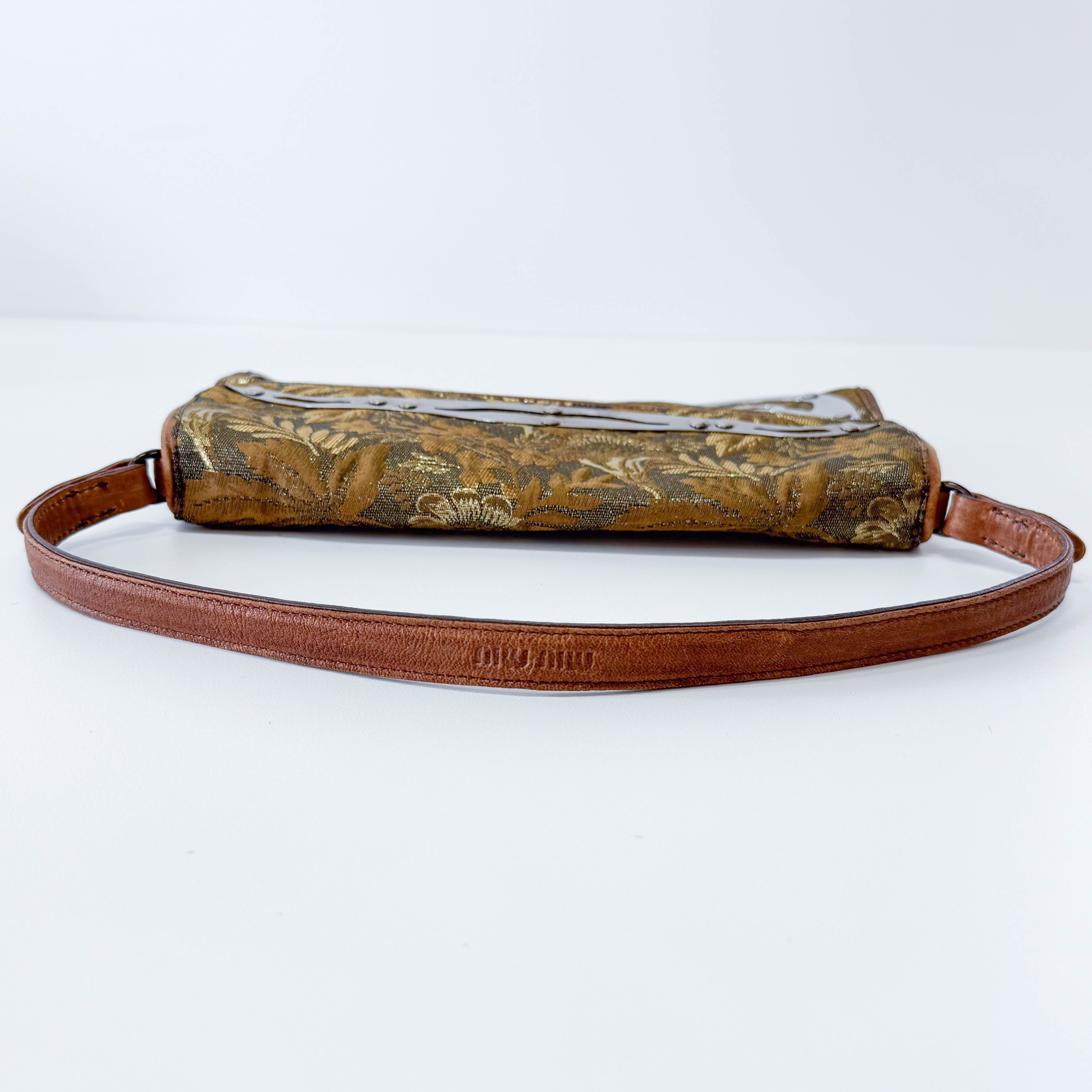 Archive Gold Embroidered Shoulder Bag