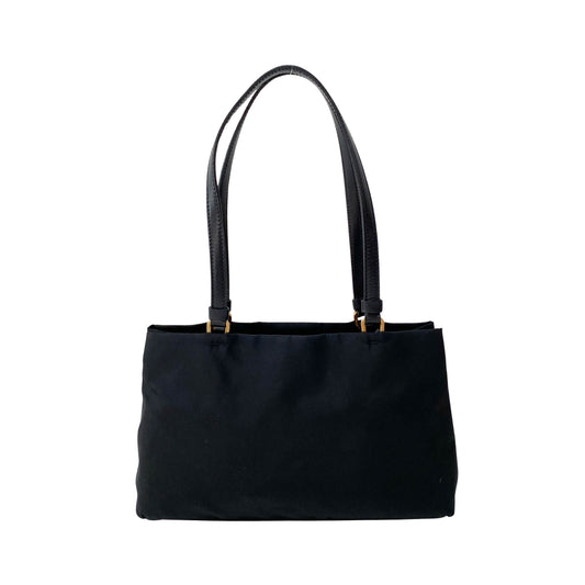 Tessuto Black Nylon Shoulder Bag