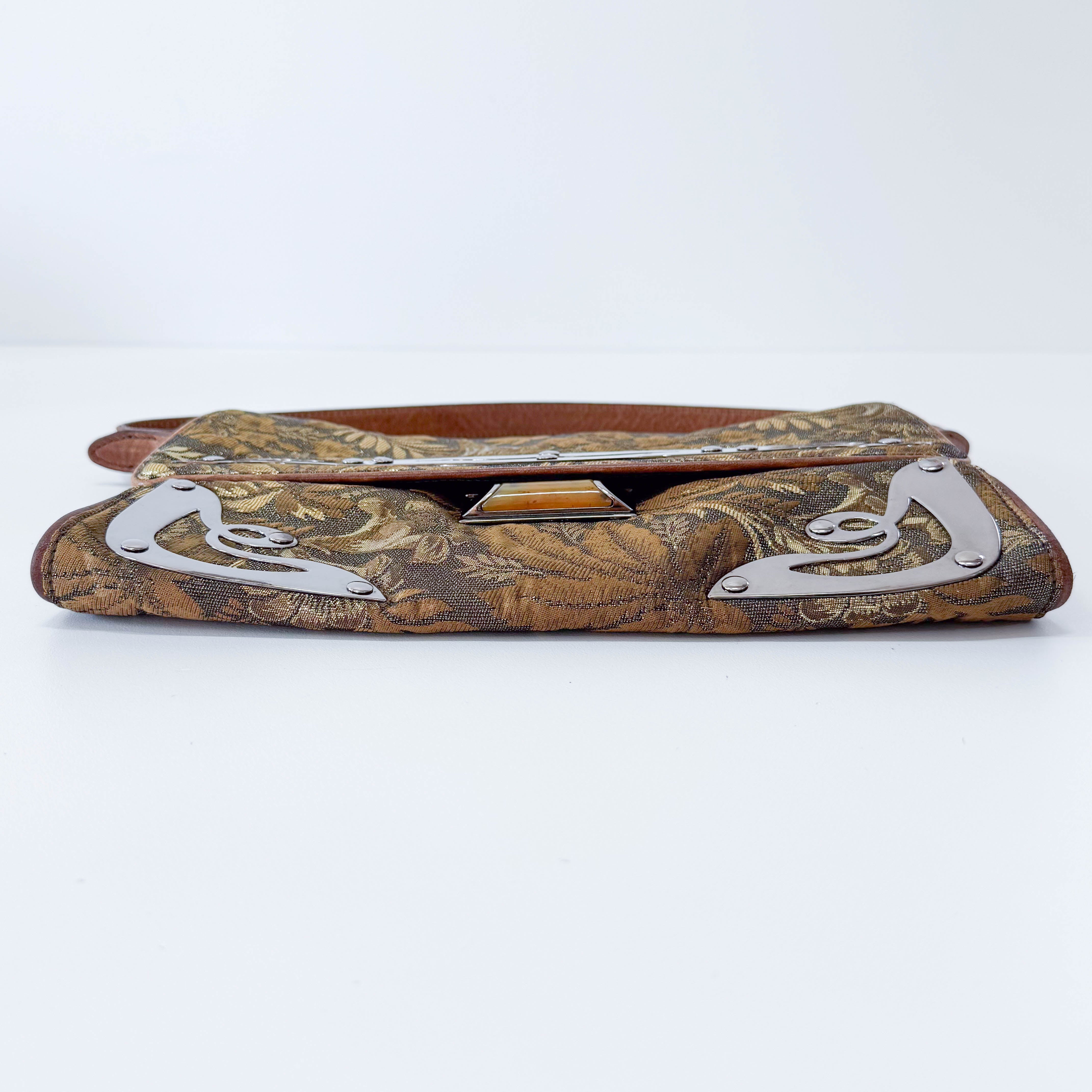 Archive Gold Embroidered Shoulder Bag