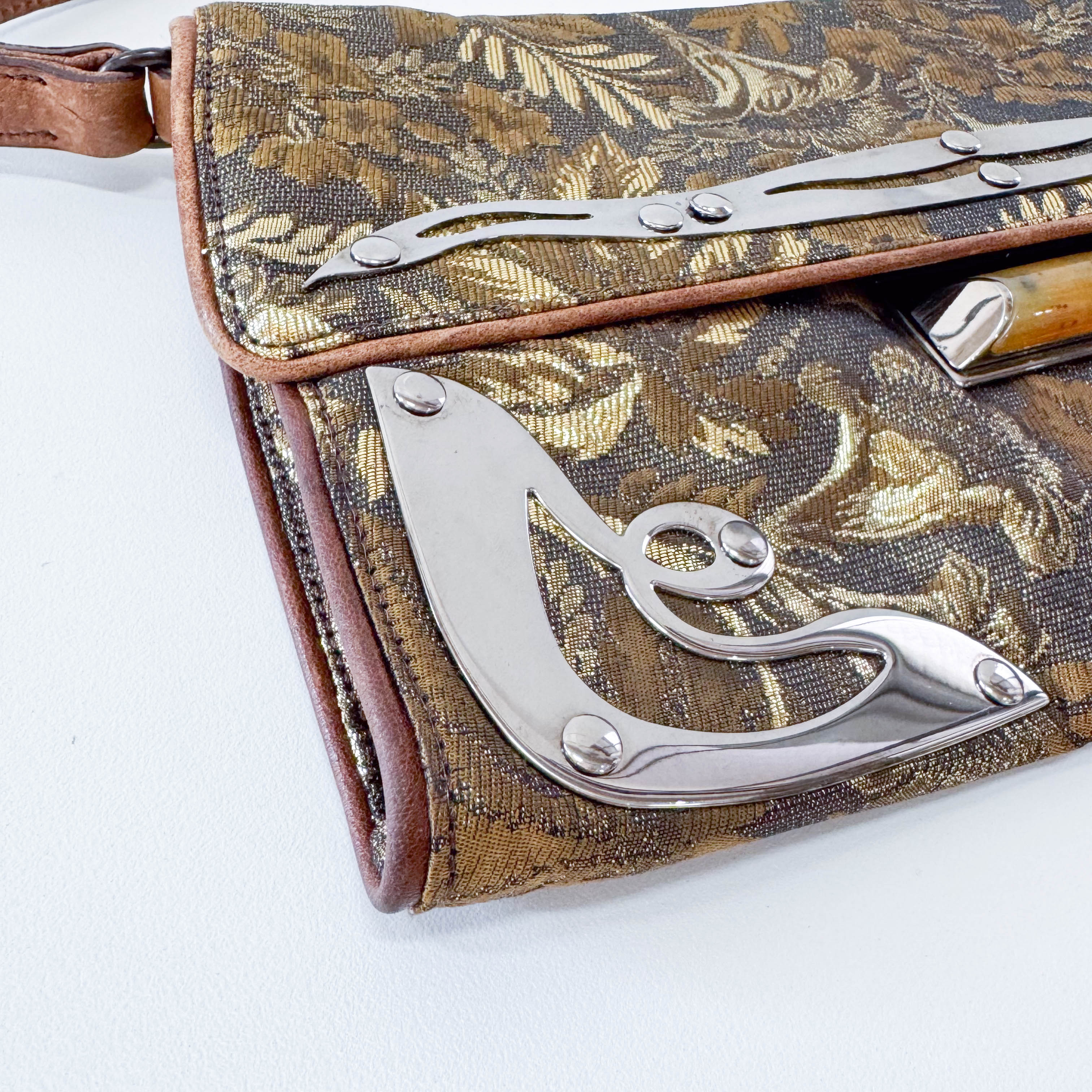 Archive Gold Embroidered Shoulder Bag