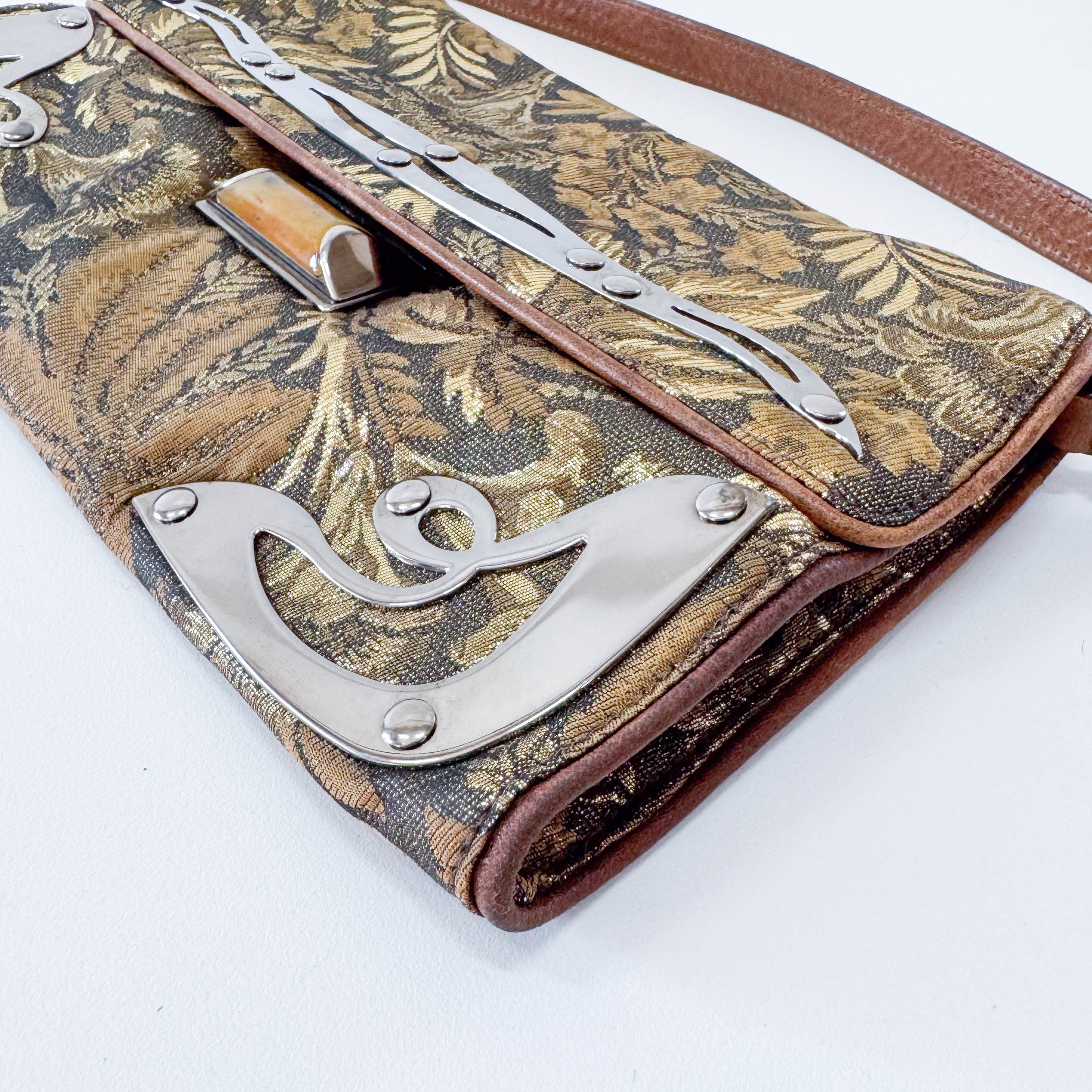 Archive Gold Embroidered Shoulder Bag