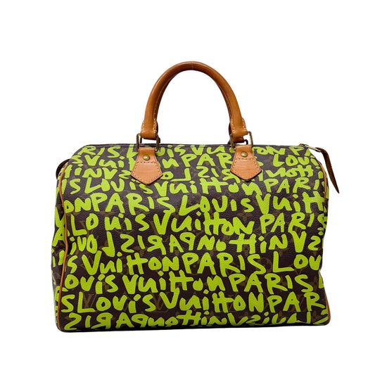 Stephen Sprouse Monogram Graffiti Speedy 30 Green