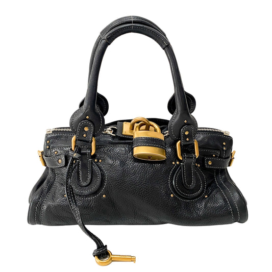 Paddington Black Leather Shoulder Bag