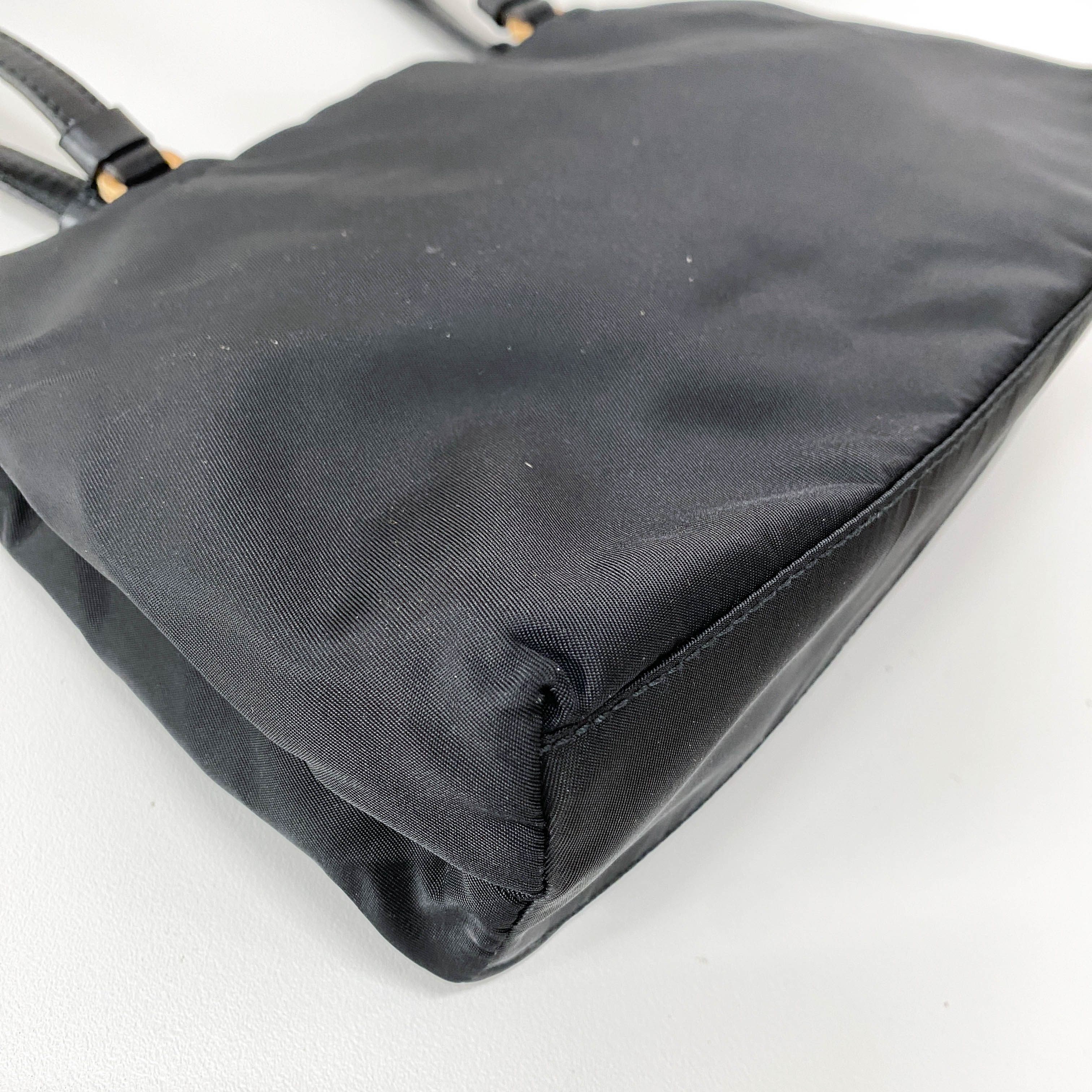 Tessuto Black Nylon Shoulder Bag