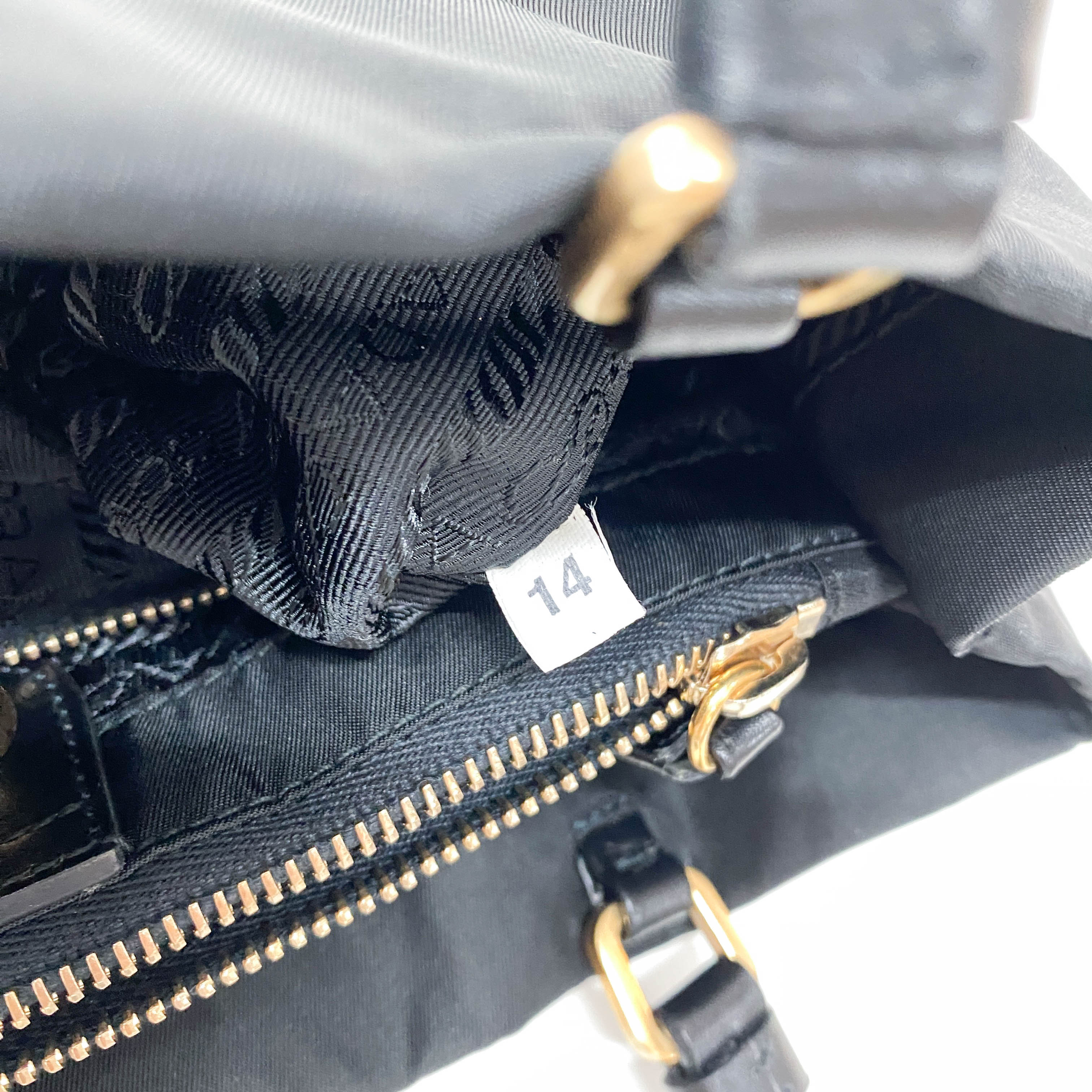 Tessuto Black Nylon Shoulder Bag