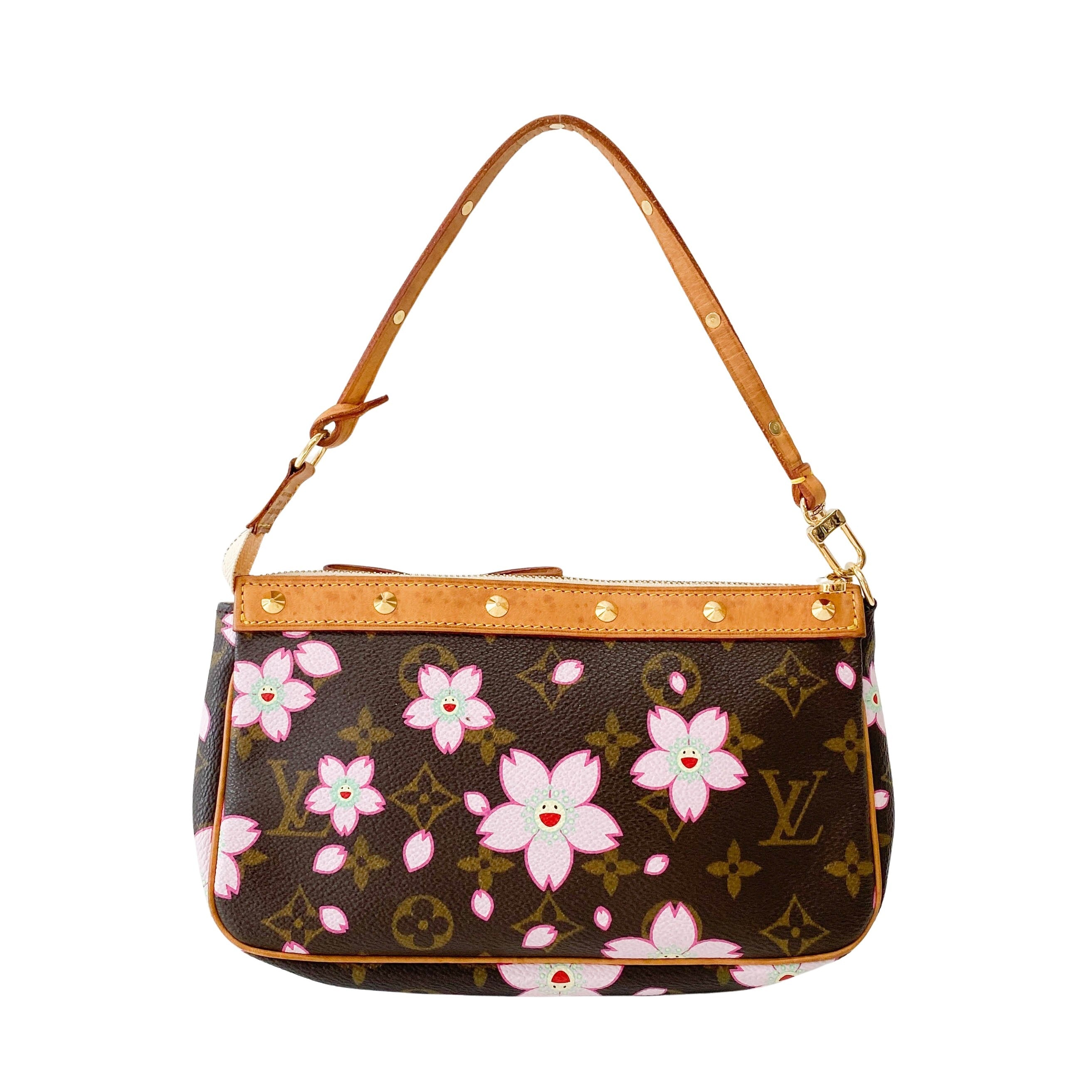 Louis Vuitton x Takashi Murakami Monogram Cherry Blossom Pochette Accessoire M92006