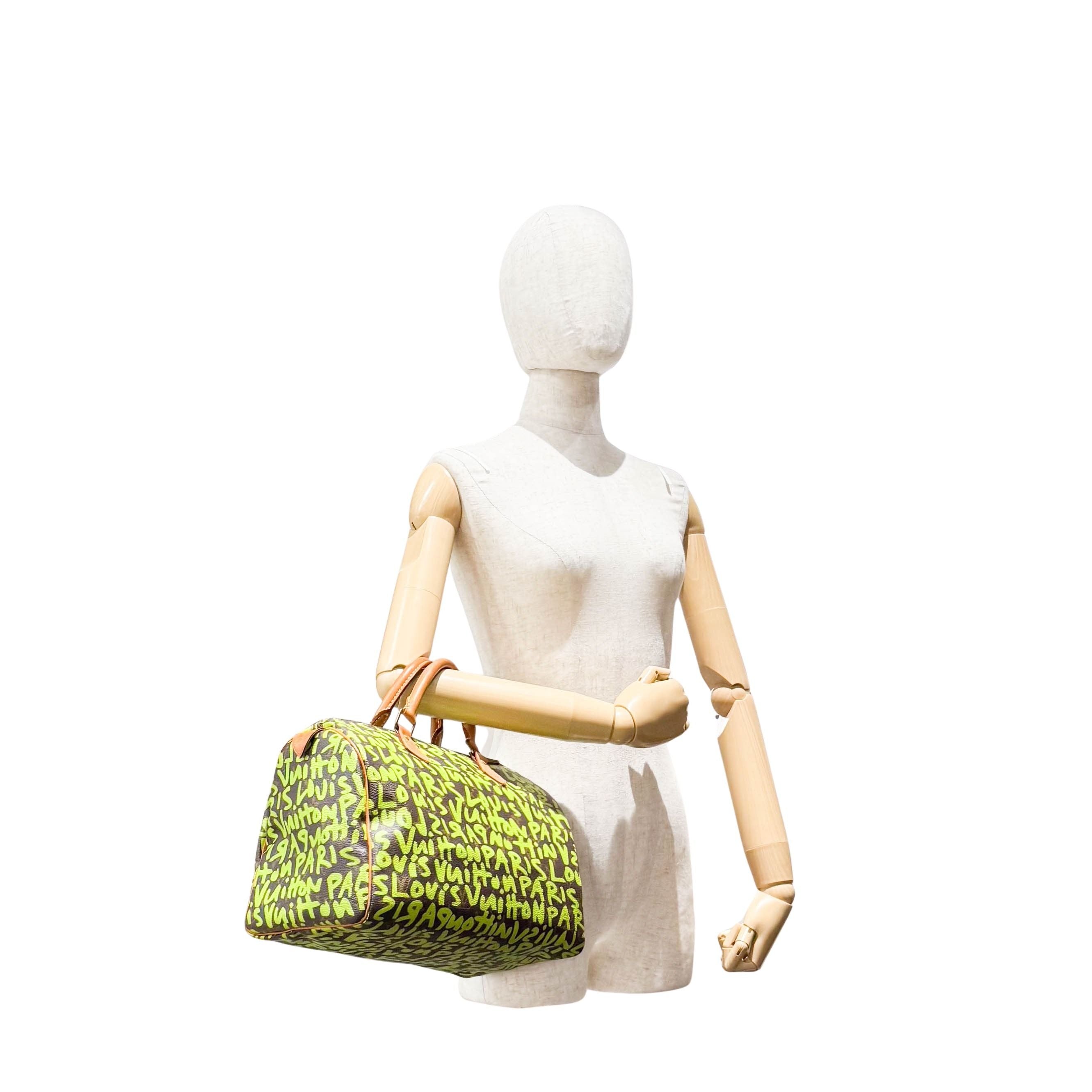 Stephen Sprouse Monogram Graffiti Speedy 30 Green