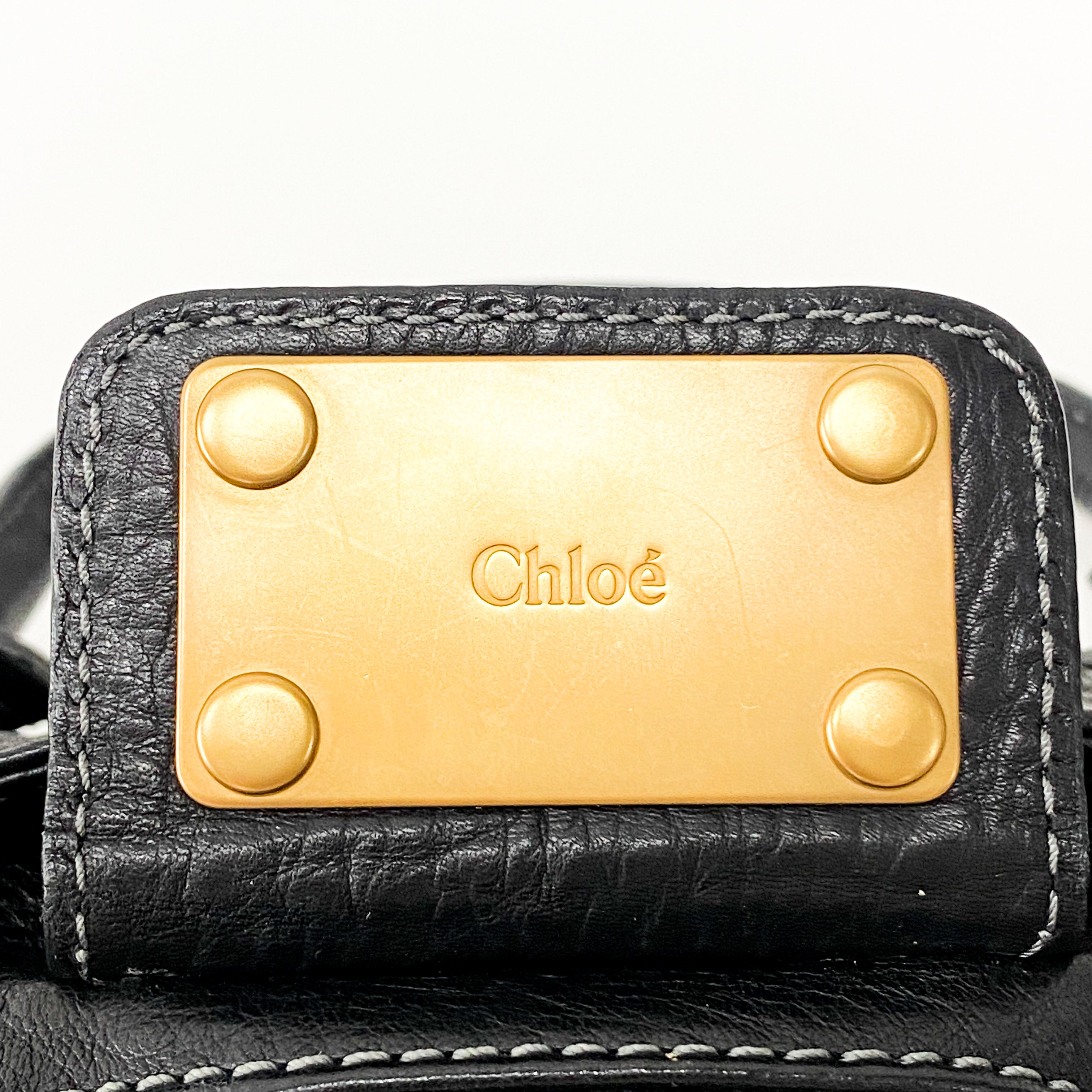 Paddington Black Leather Shoulder Bag