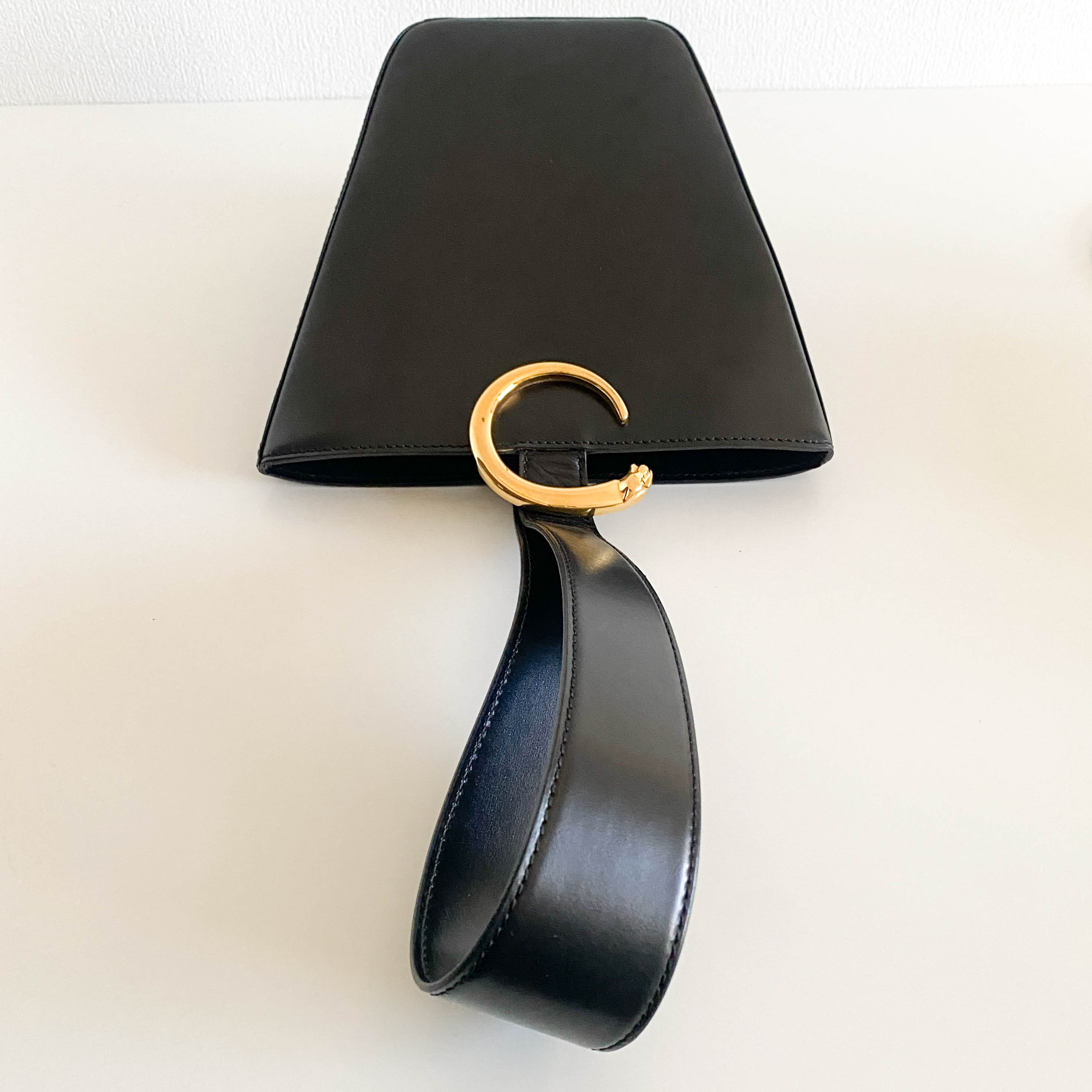 Panthère Black Leather Handbag