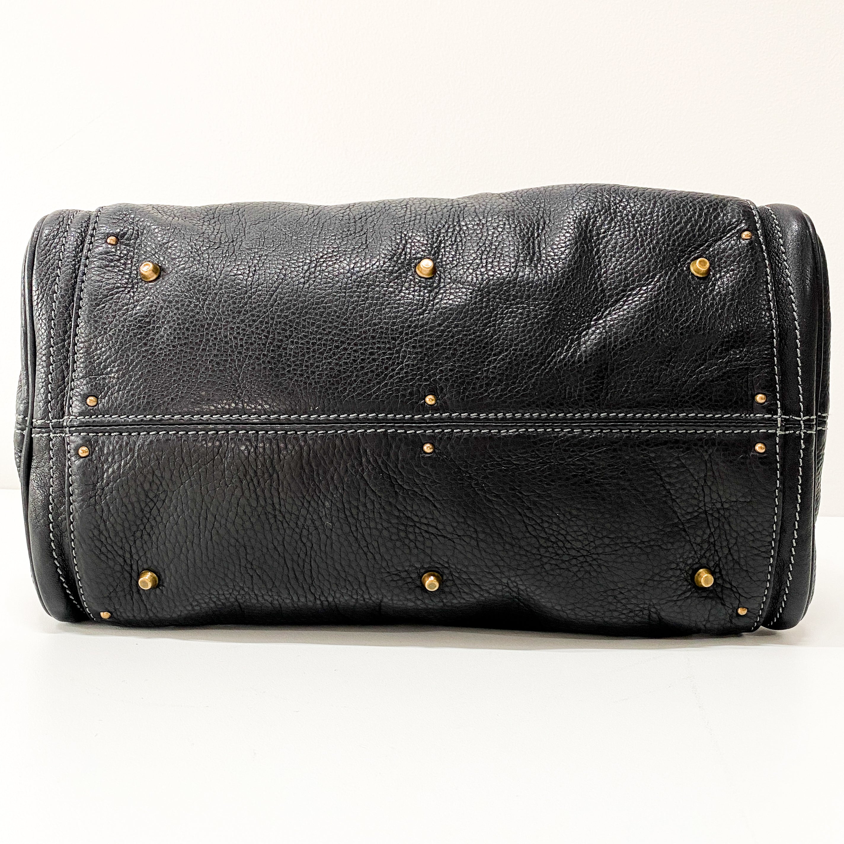 Paddington Black Leather Shoulder Bag