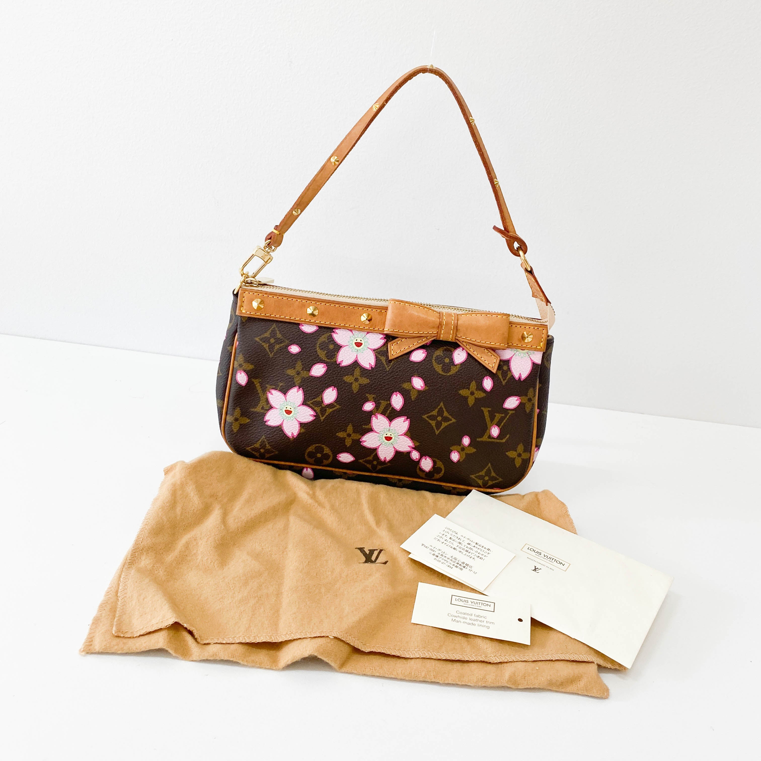 Louis Vuitton x Takashi Murakami Monogram Cherry Blossom Pochette Accessoire M92006