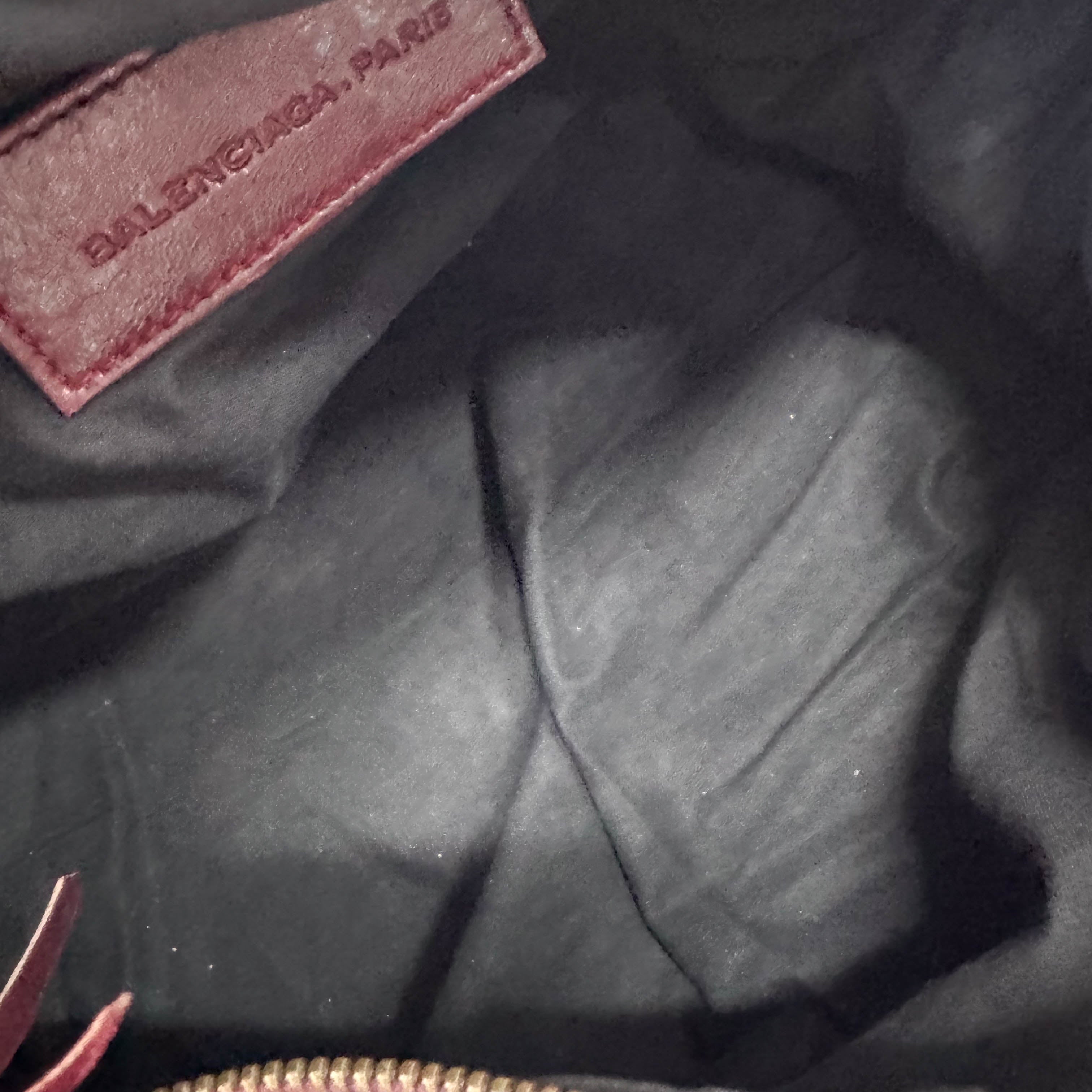 The City Burgundy Leather Two Way Bag