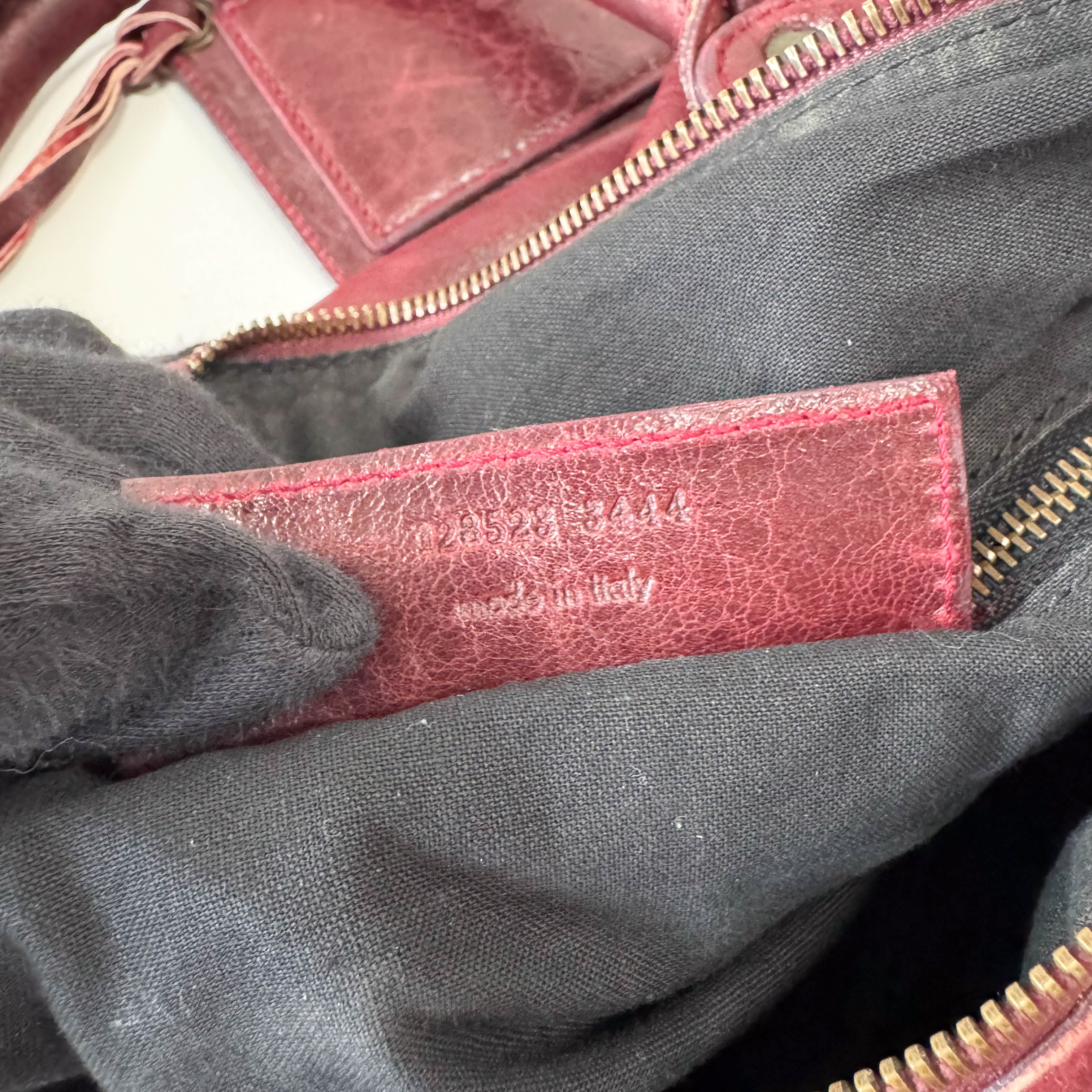 The City Burgundy Leather Two Way Bag