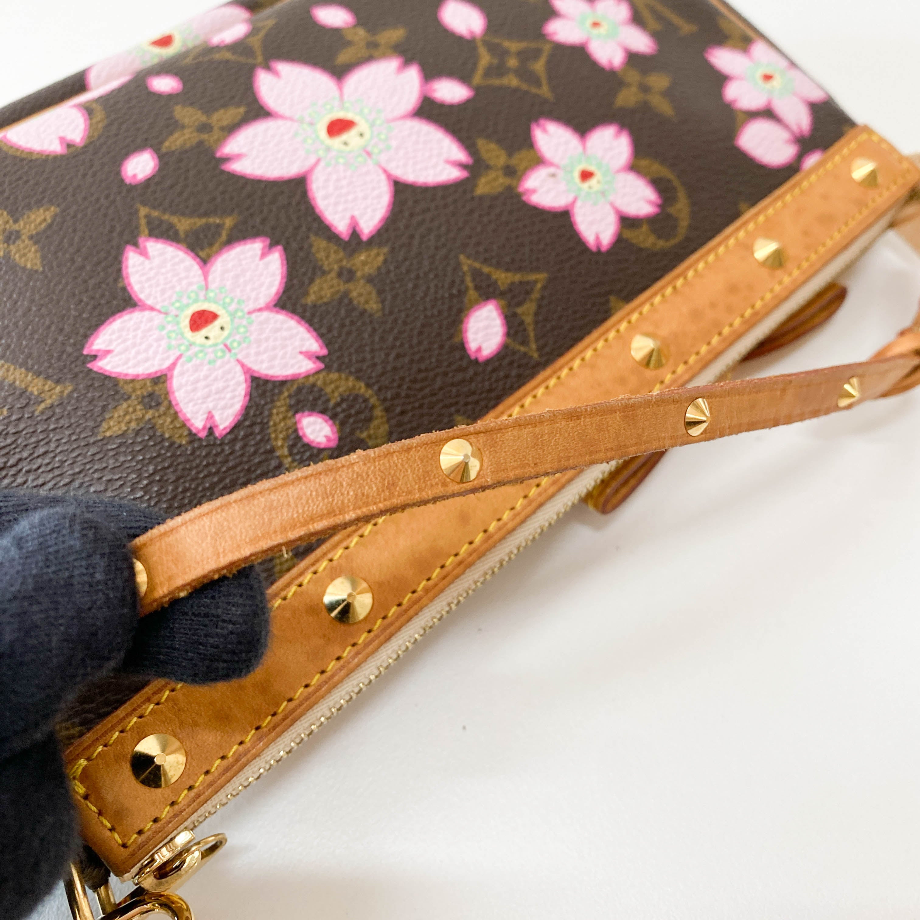 Louis Vuitton x Takashi Murakami Monogram Cherry Blossom Pochette Accessoire M92006