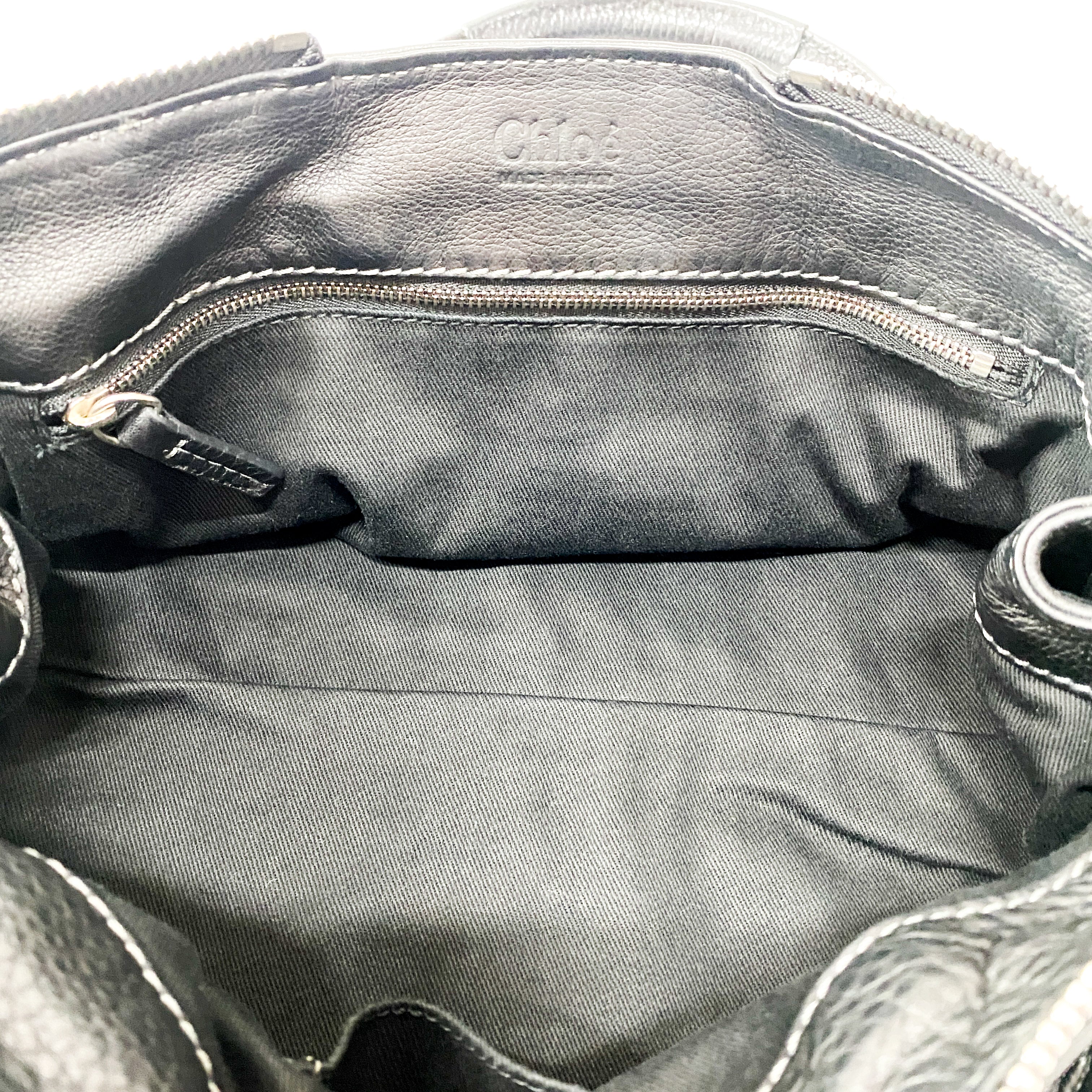 Paddington Black Leather Shoulder Bag