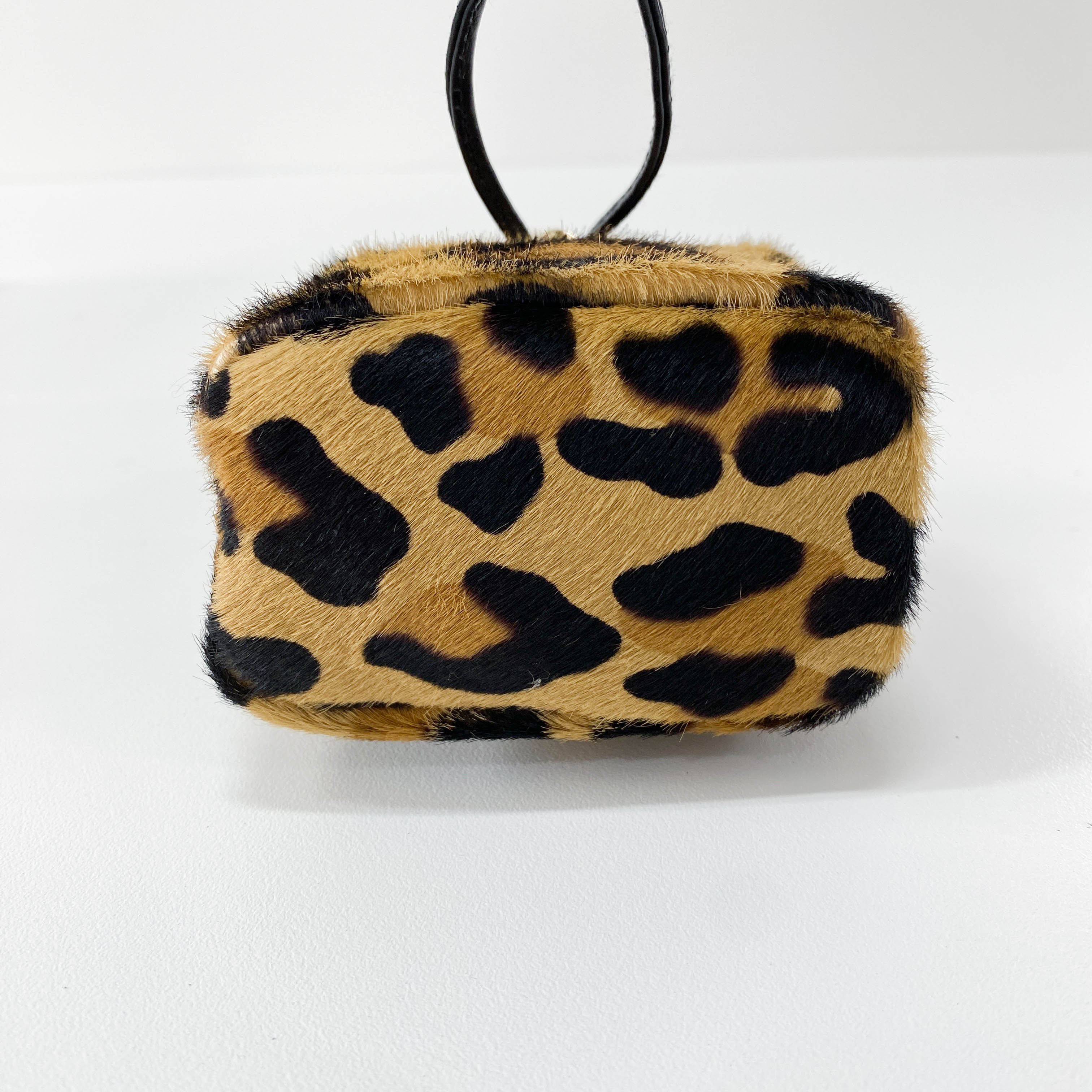 Mini Pouch Bag Leopard Print Pony Hair
