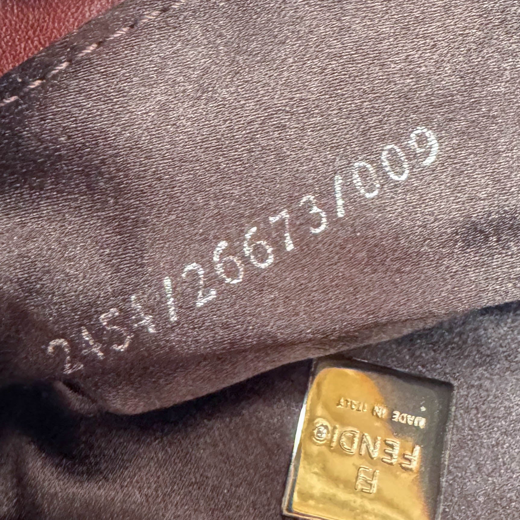 Mini Croissant Brown Beaded Bag