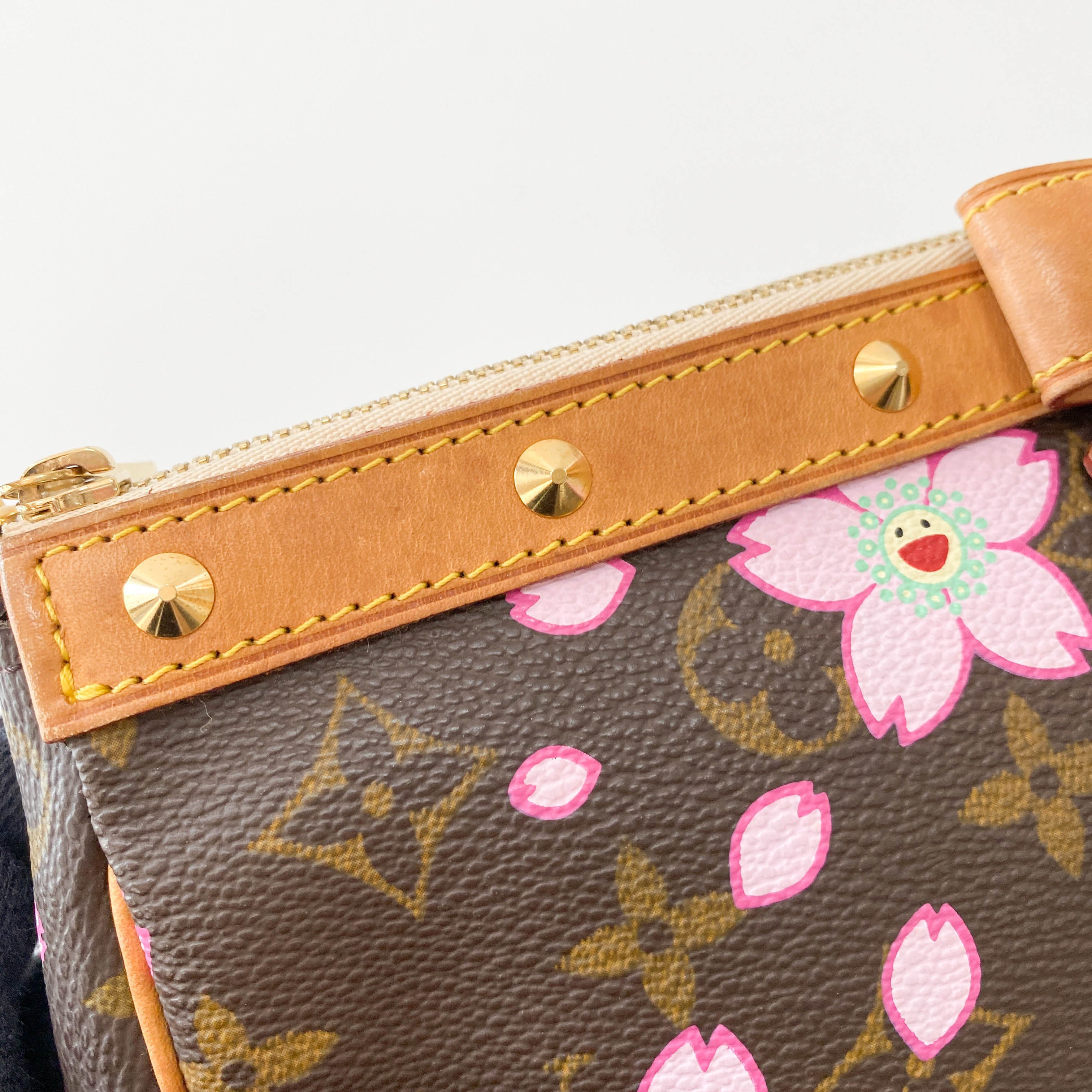 Louis Vuitton x Takashi Murakami Monogram Cherry Blossom Pochette Accessoire M92006