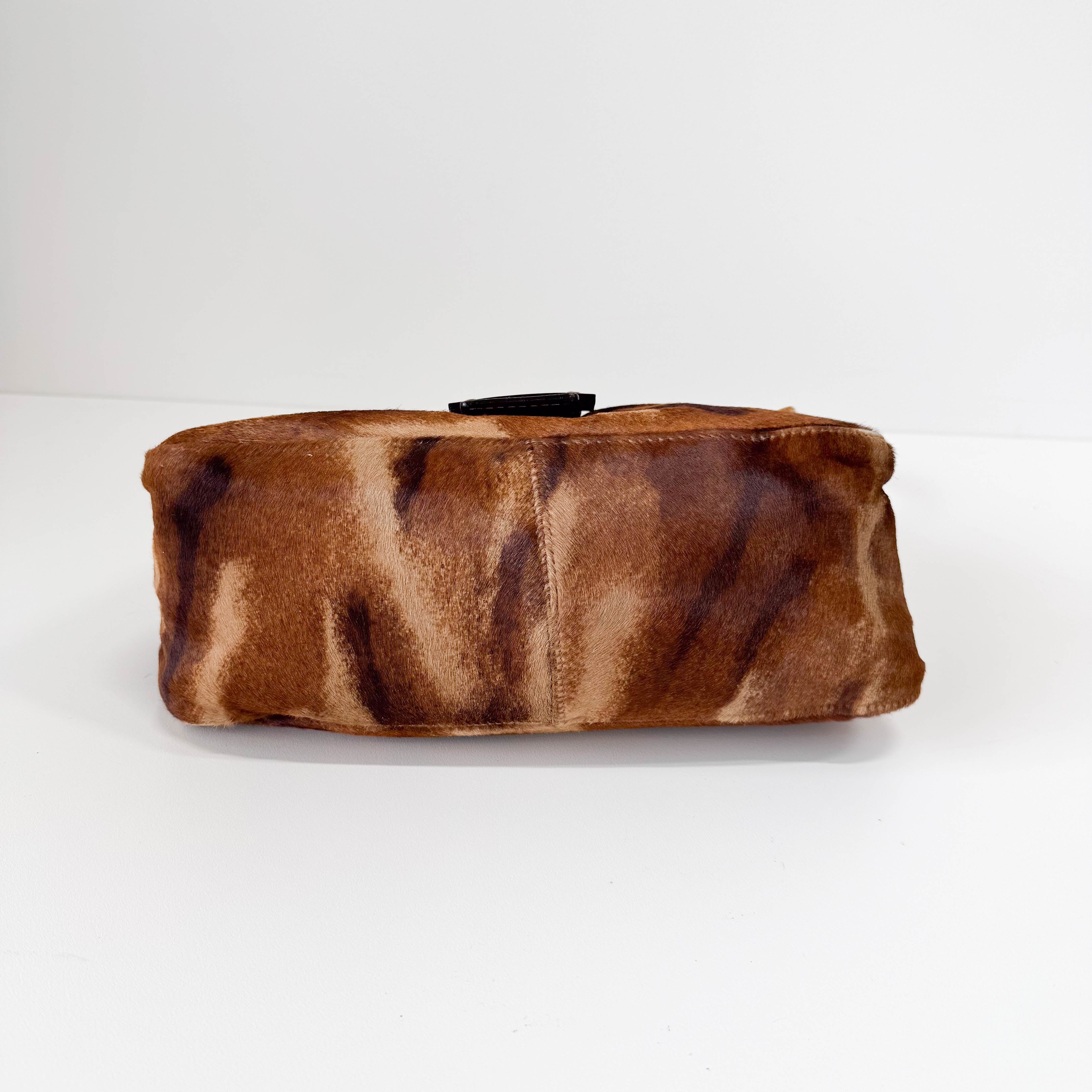 Mamma Baguette Brown Pony Hair Shoulder Bag