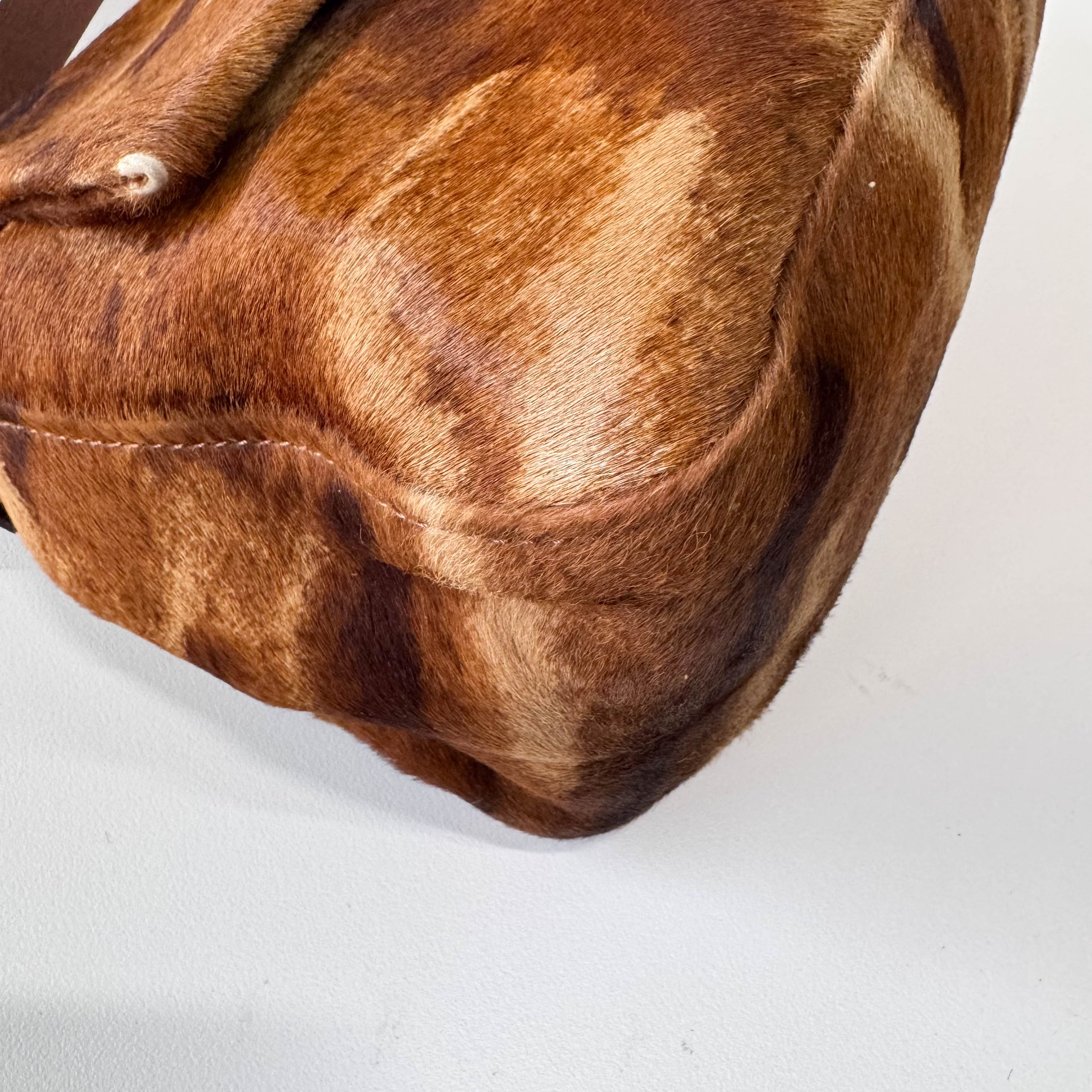 Mamma Baguette Brown Pony Hair Shoulder Bag