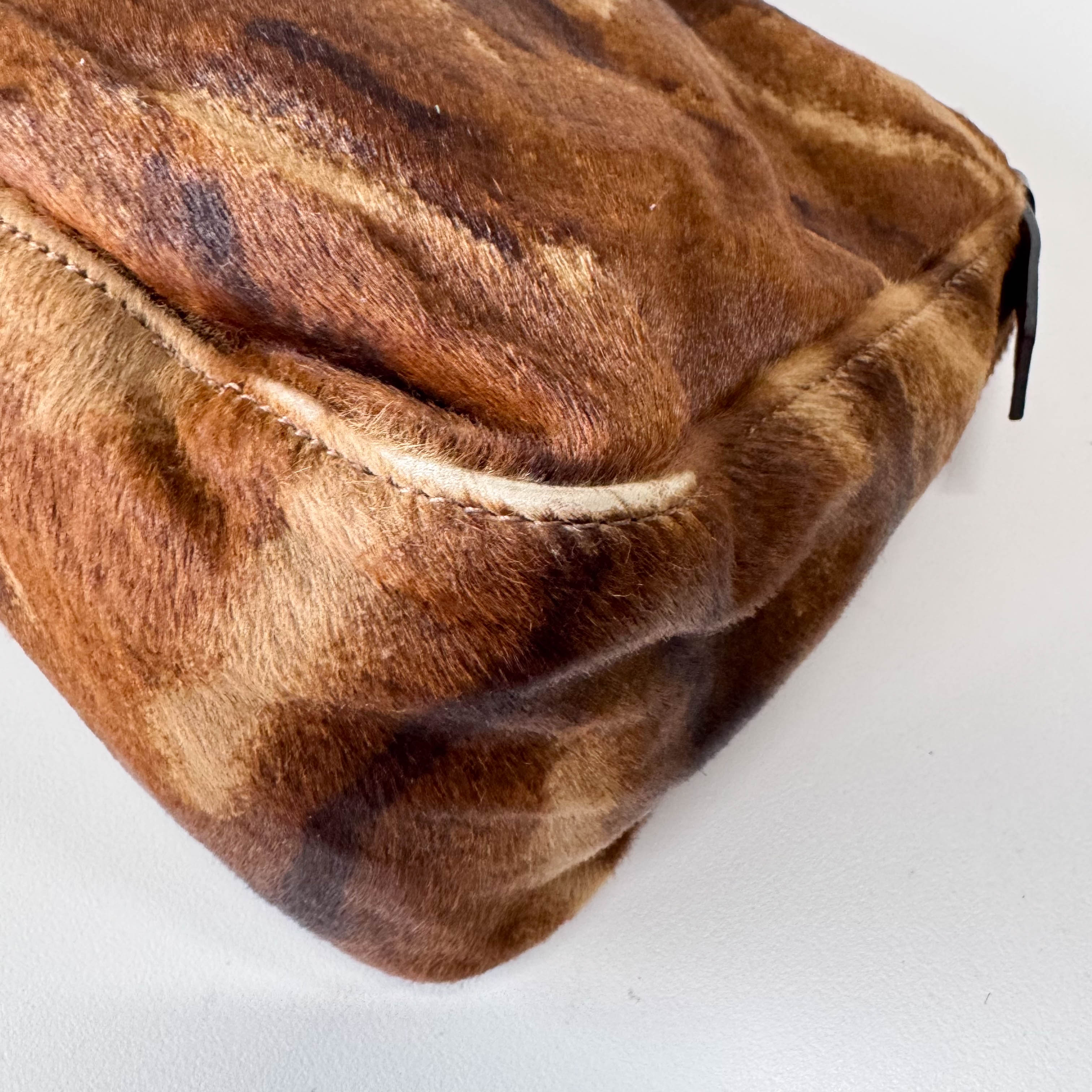Mamma Baguette Brown Pony Hair Shoulder Bag