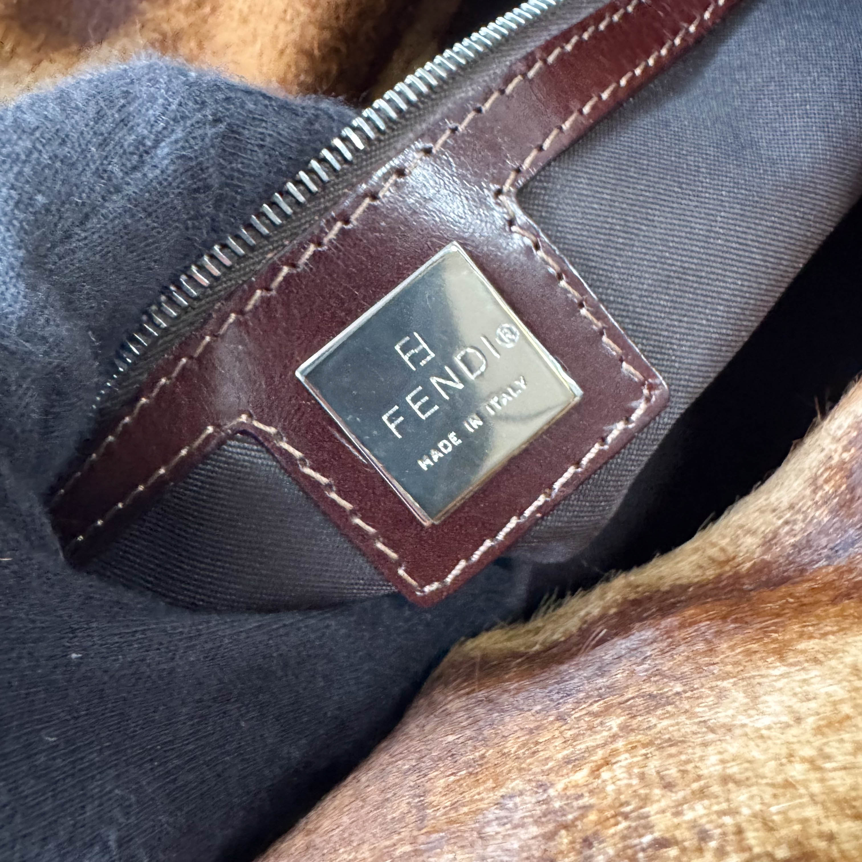 Mamma Baguette Brown Pony Hair Shoulder Bag