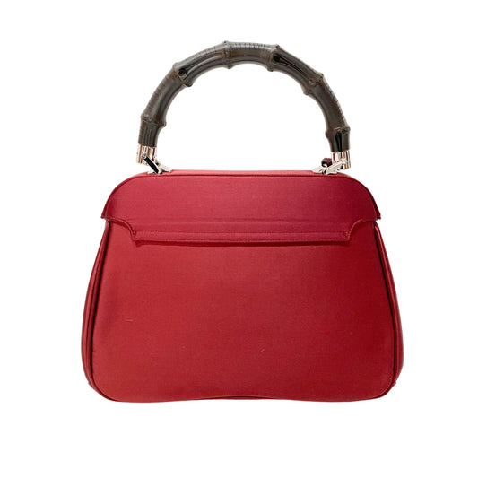 Vintage Red Satin Hand Bag