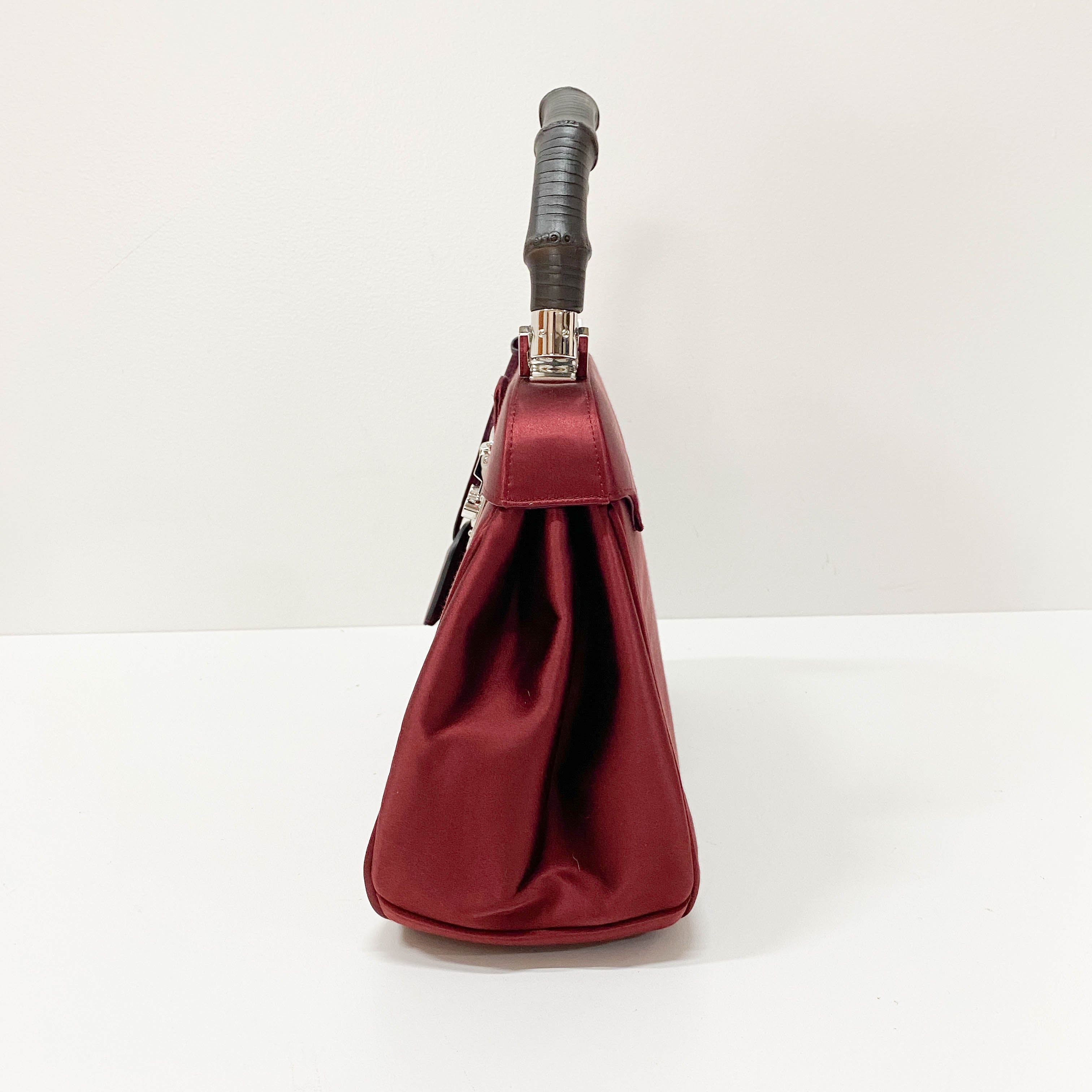 Vintage Red Satin Hand Bag