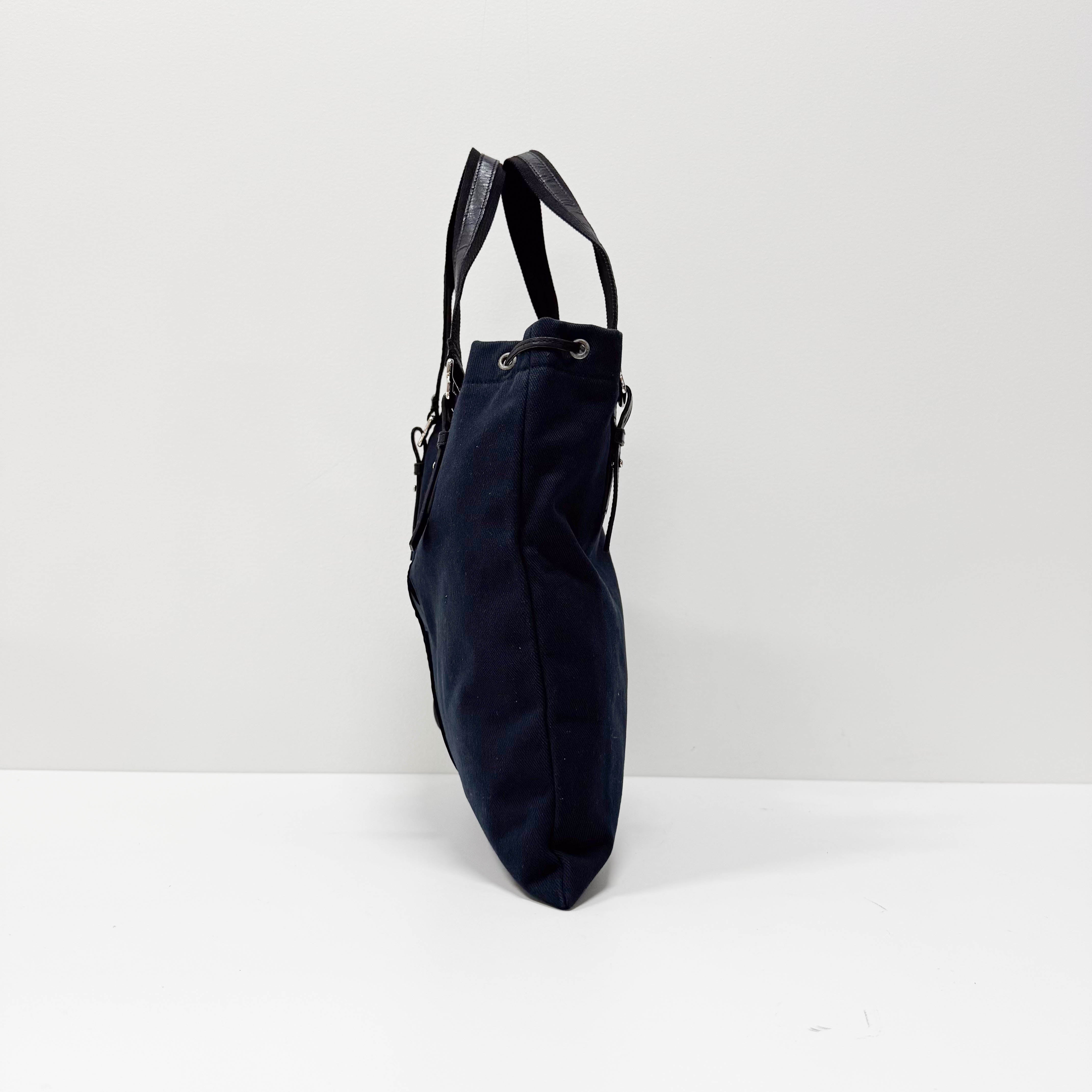 Kahala Black Canvas Tote Bag