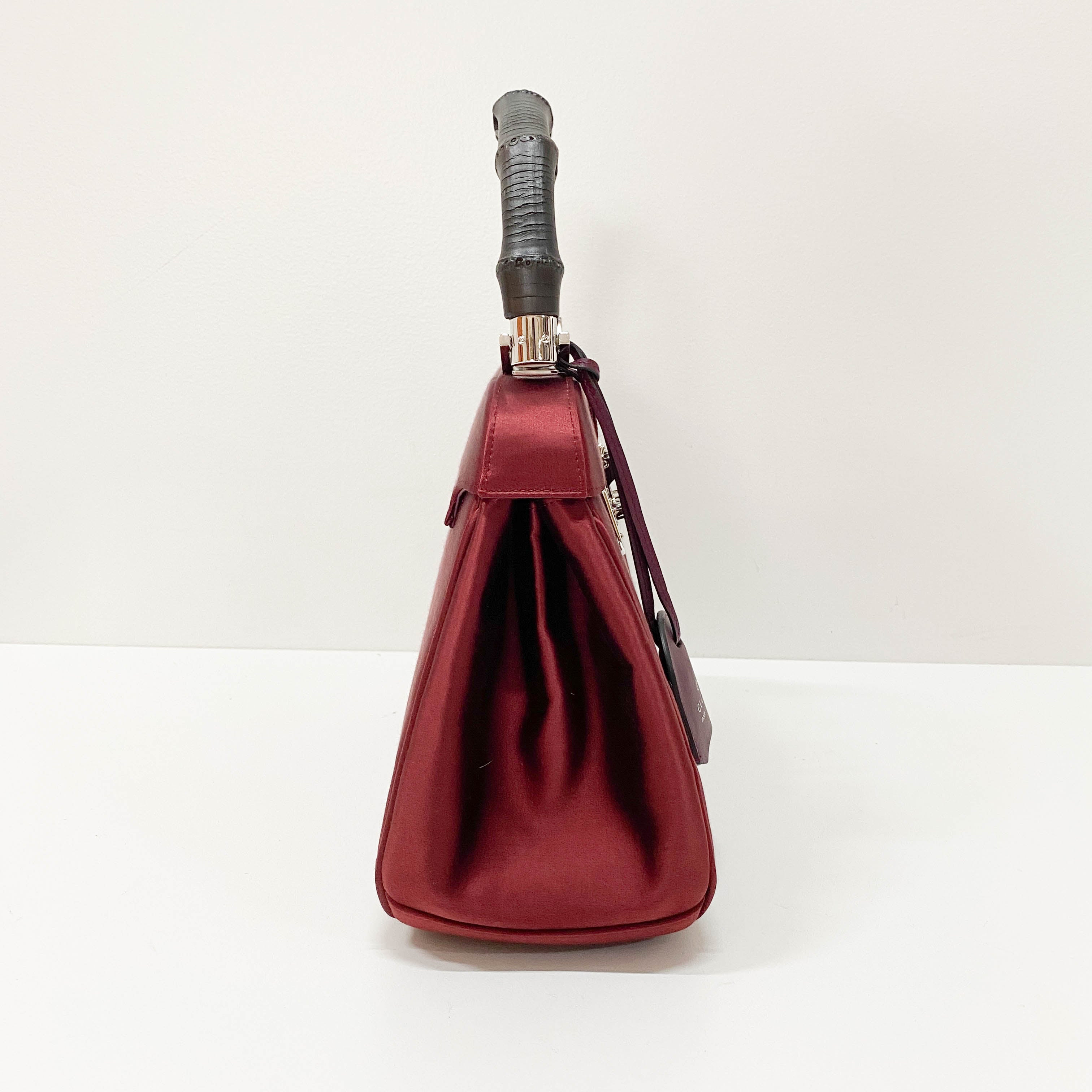 Vintage Red Satin Hand Bag