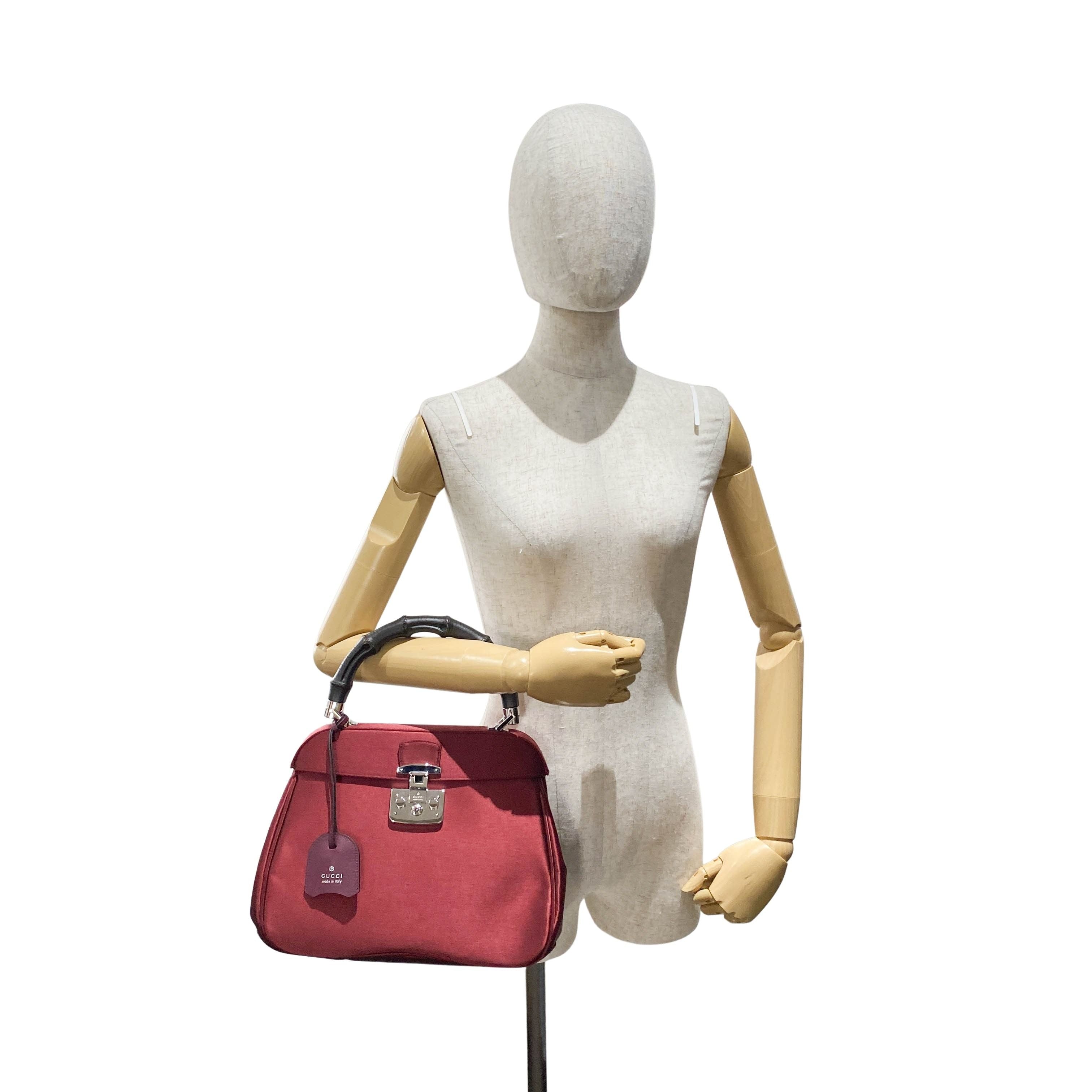 Vintage Red Satin Hand Bag