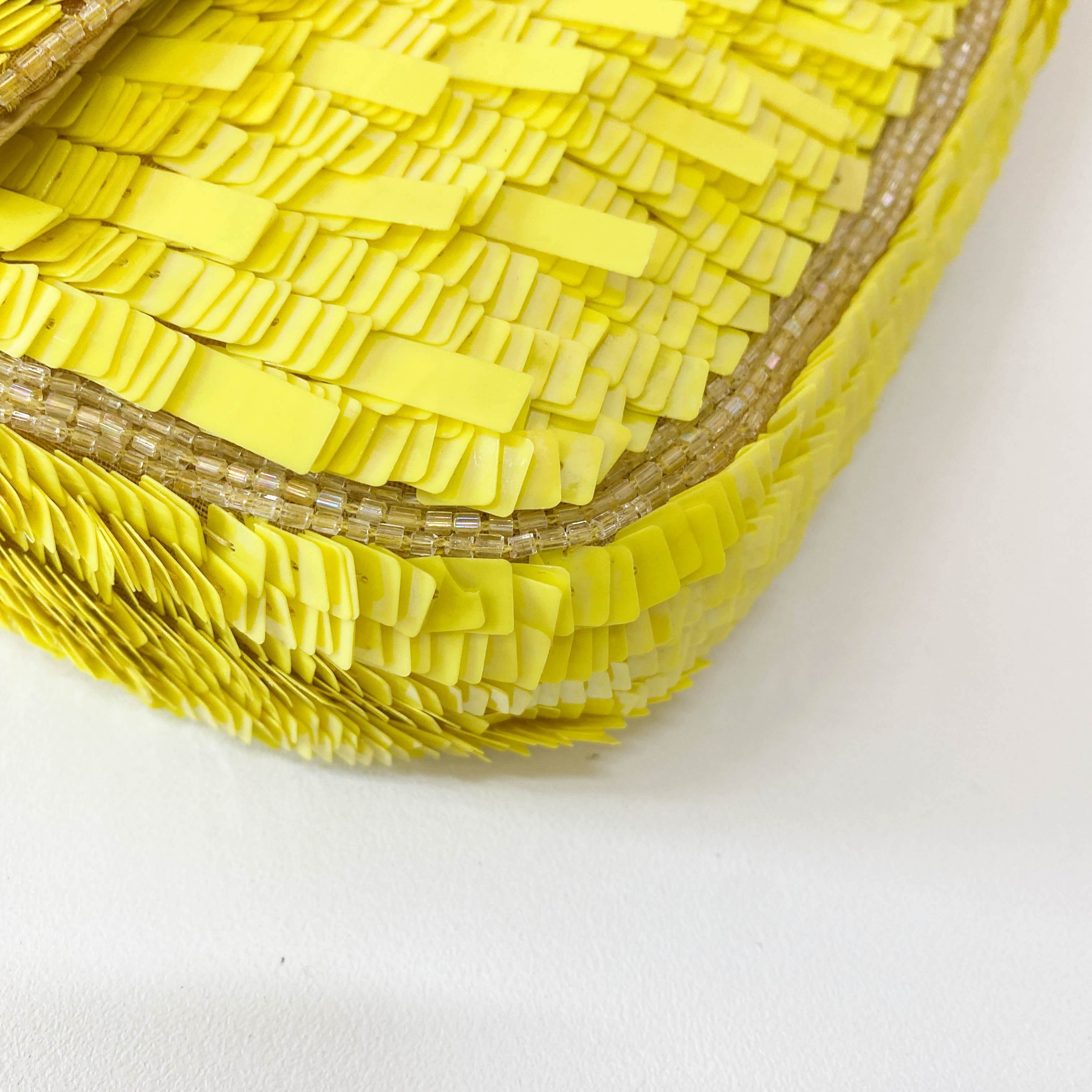 Baguette Yellow Sequin Shoulder Bag