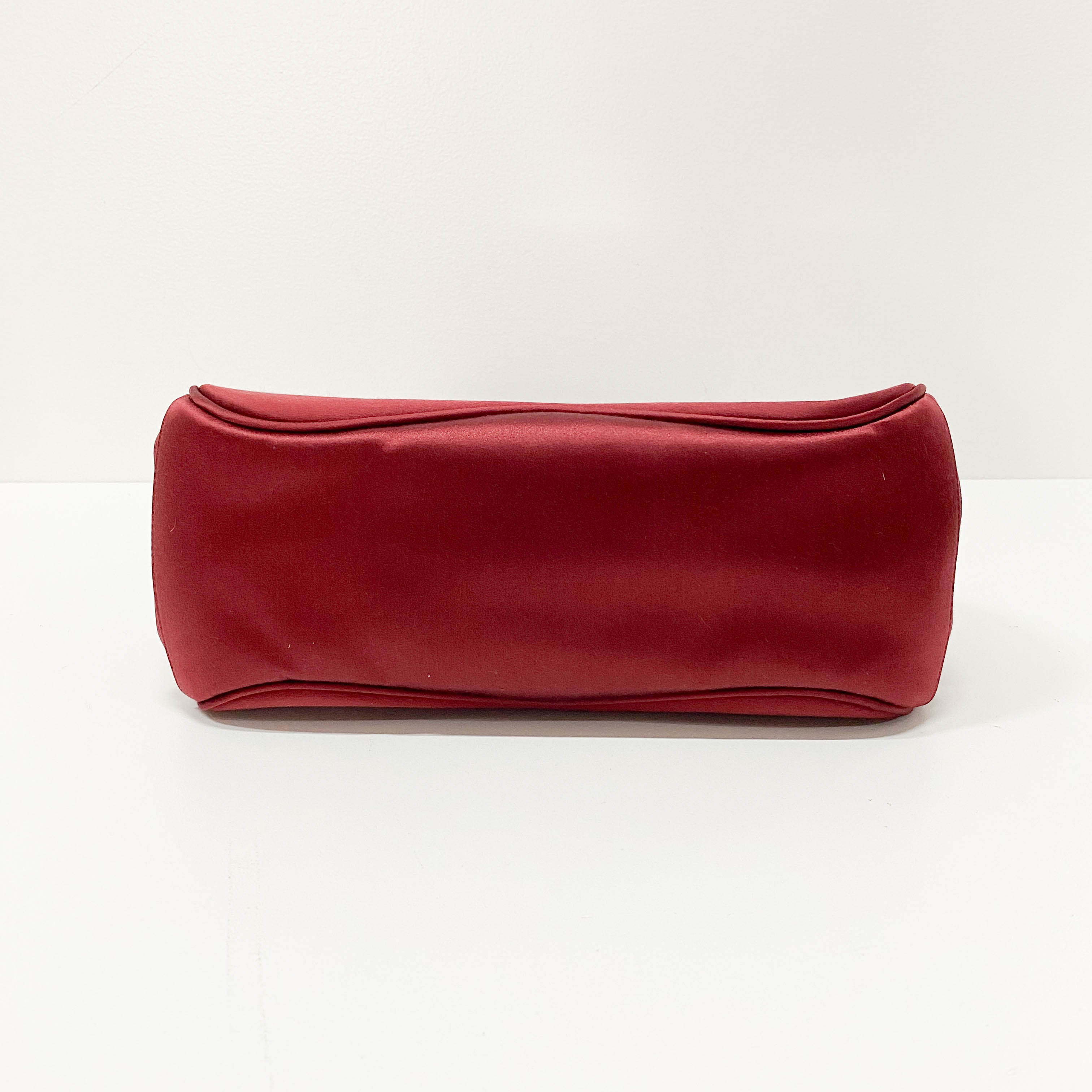 Vintage Red Satin Hand Bag