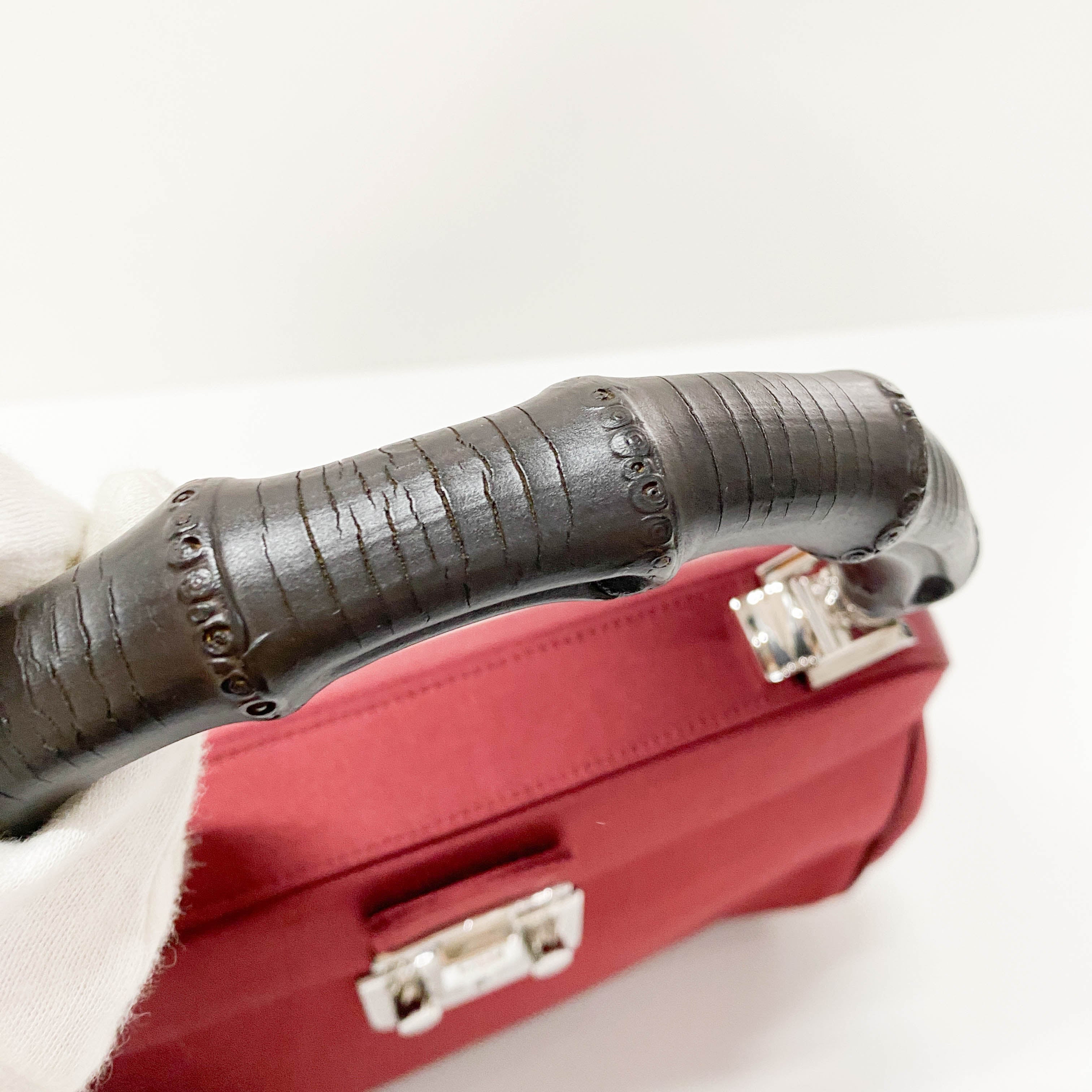 Vintage Red Satin Hand Bag