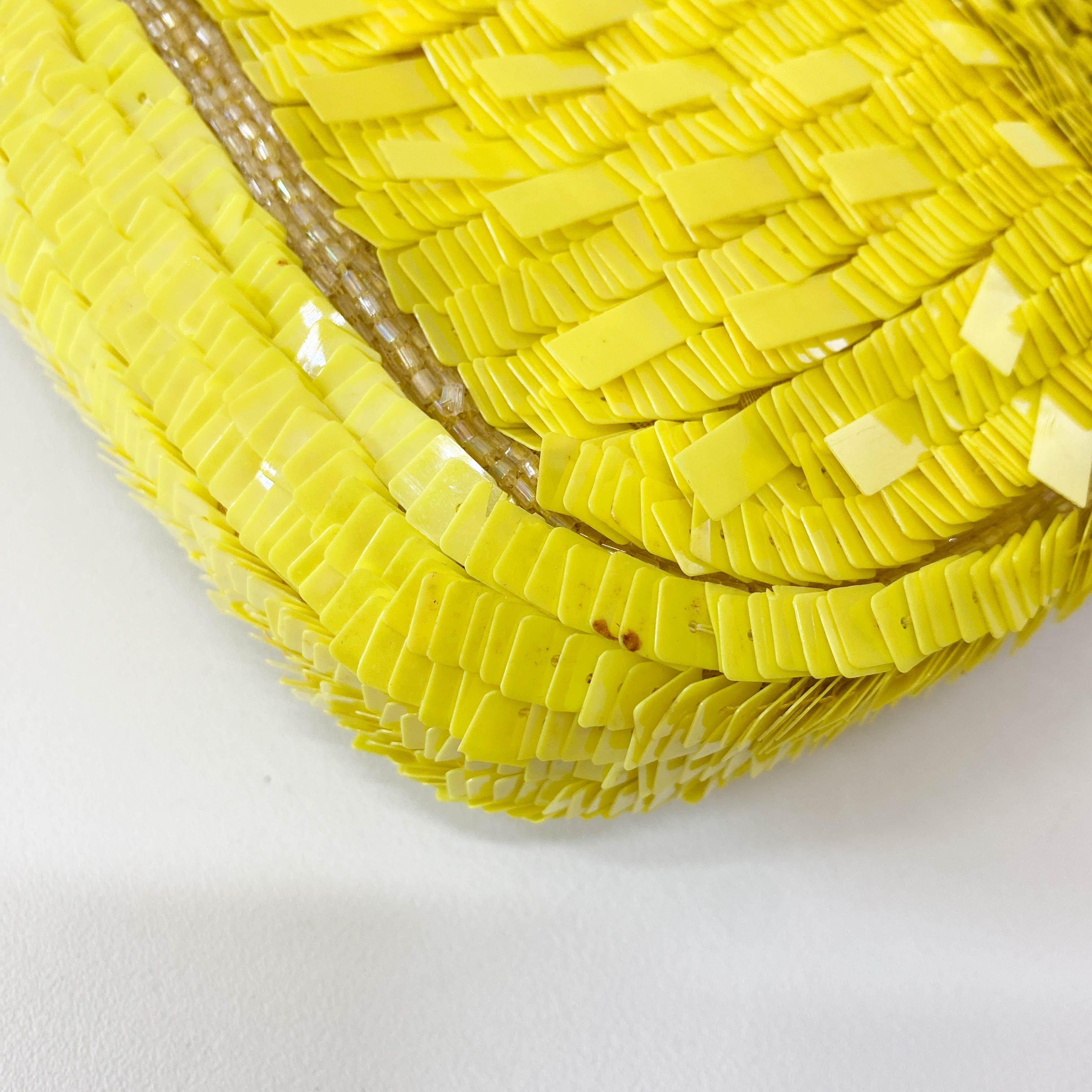 Baguette Yellow Sequin Shoulder Bag