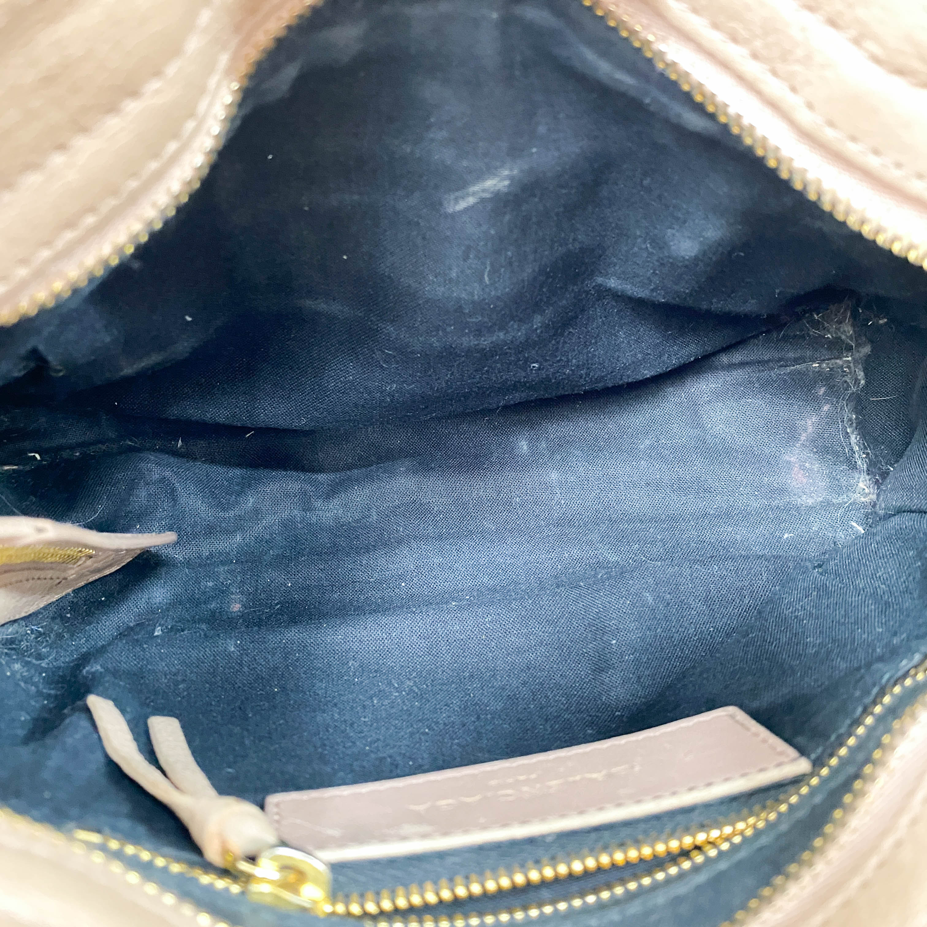 Mini City Beige Leather Top Handle Bag