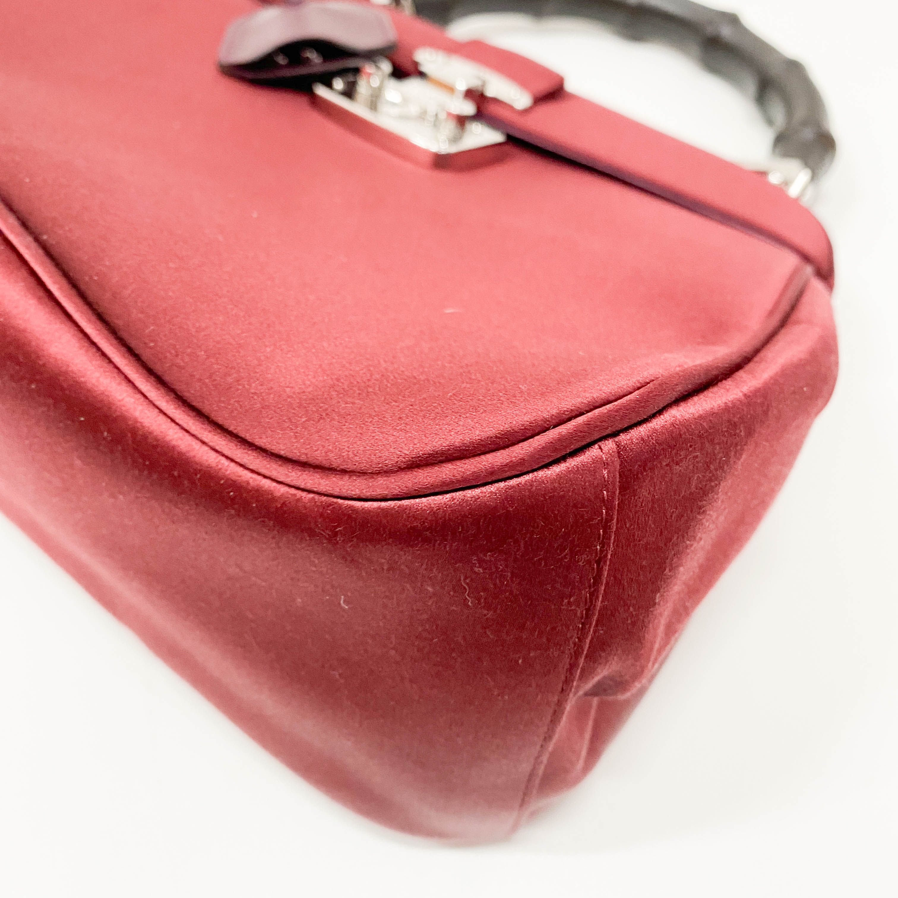 Vintage Red Satin Hand Bag