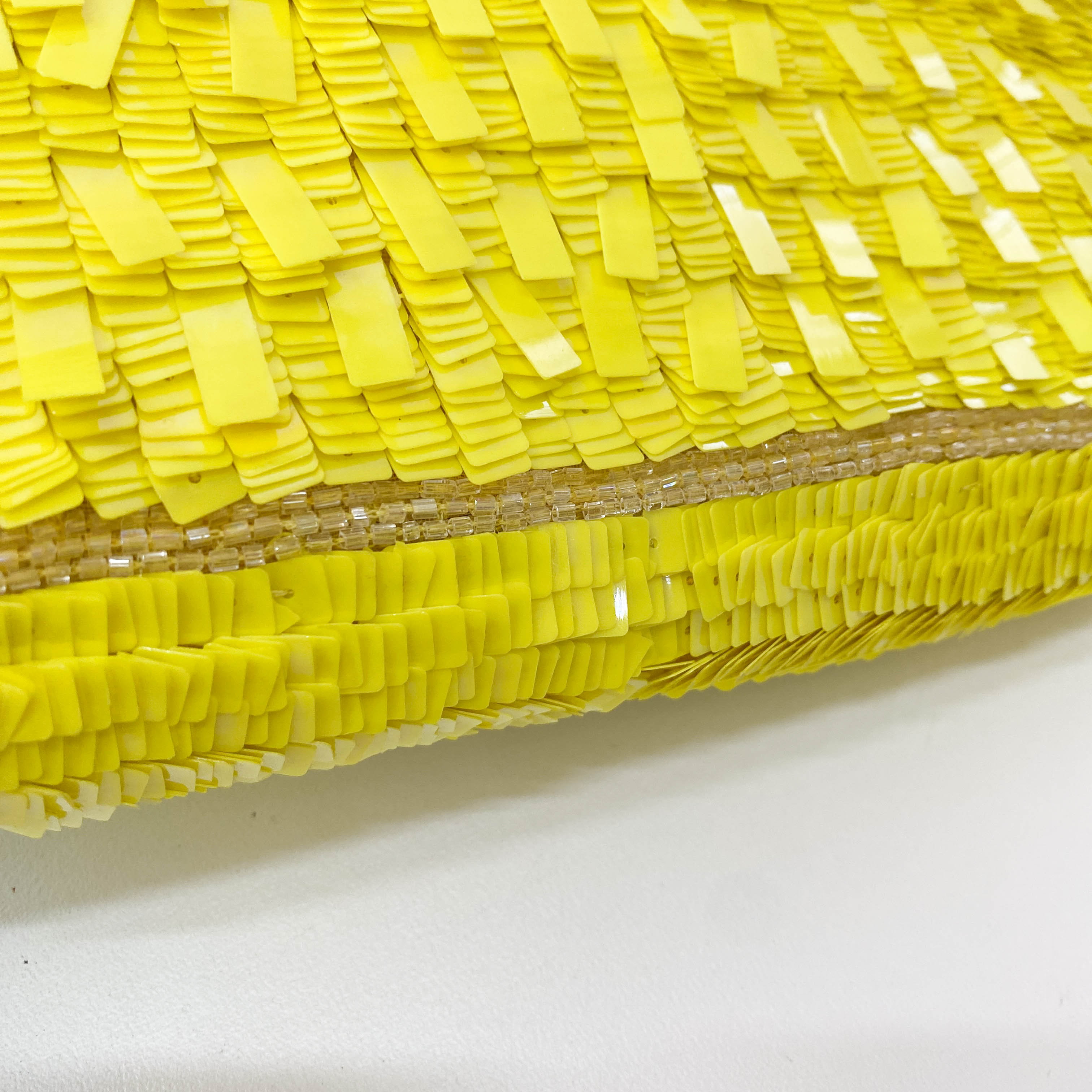 Baguette Yellow Sequin Shoulder Bag