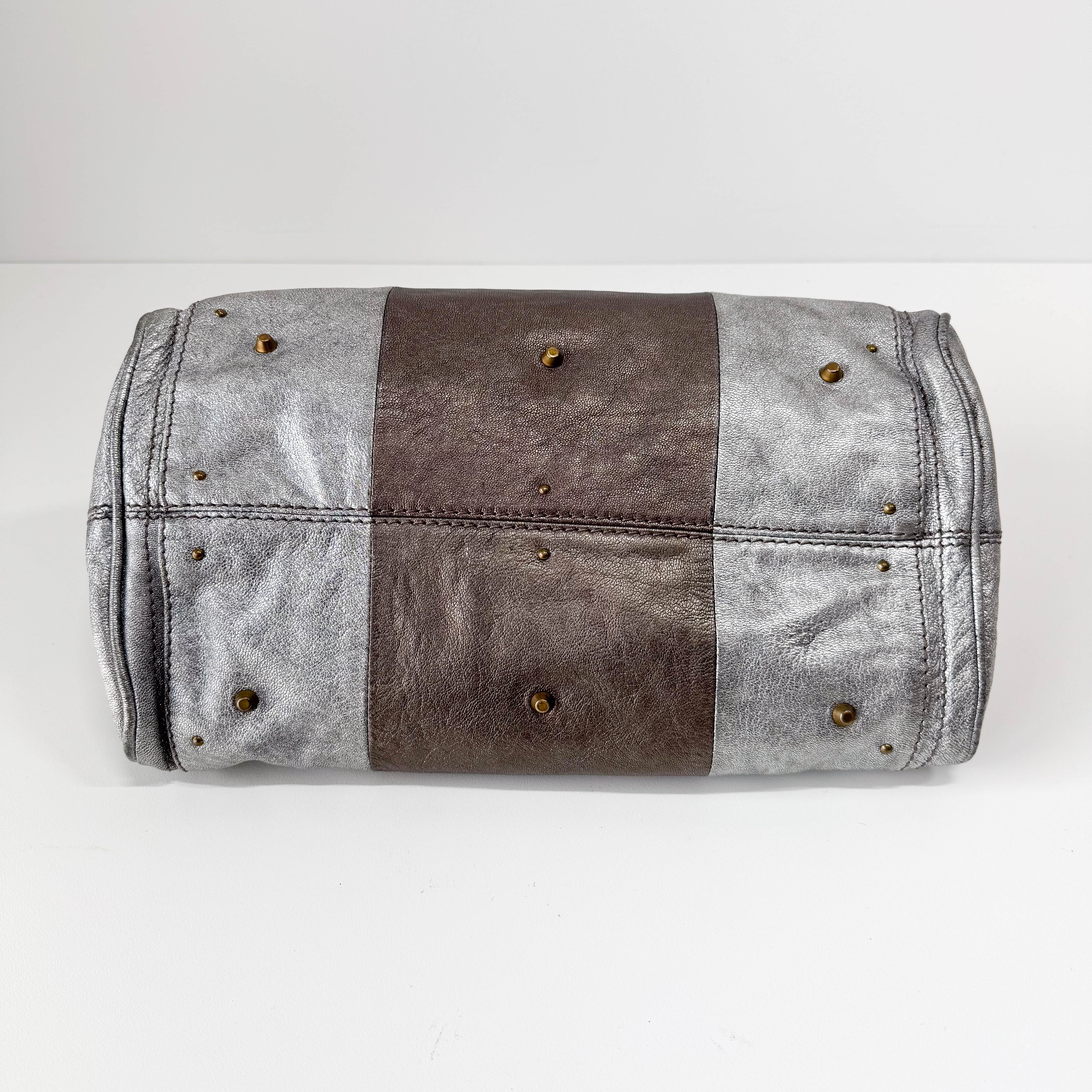 Paddington Silver Leather Bag