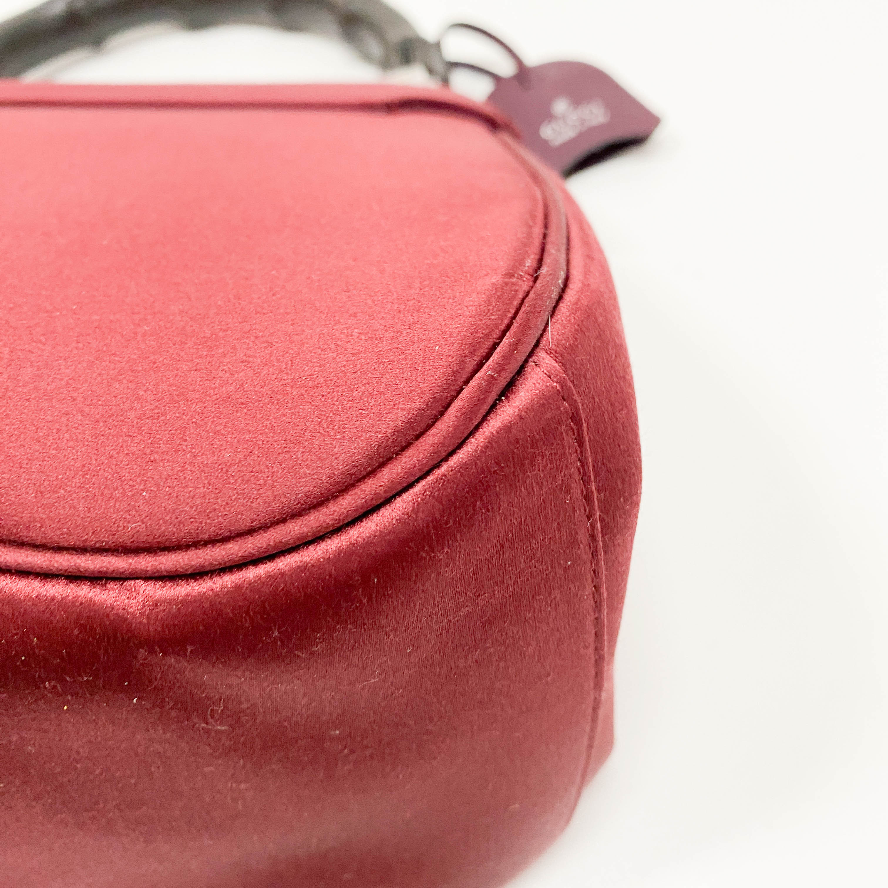 Vintage Red Satin Hand Bag