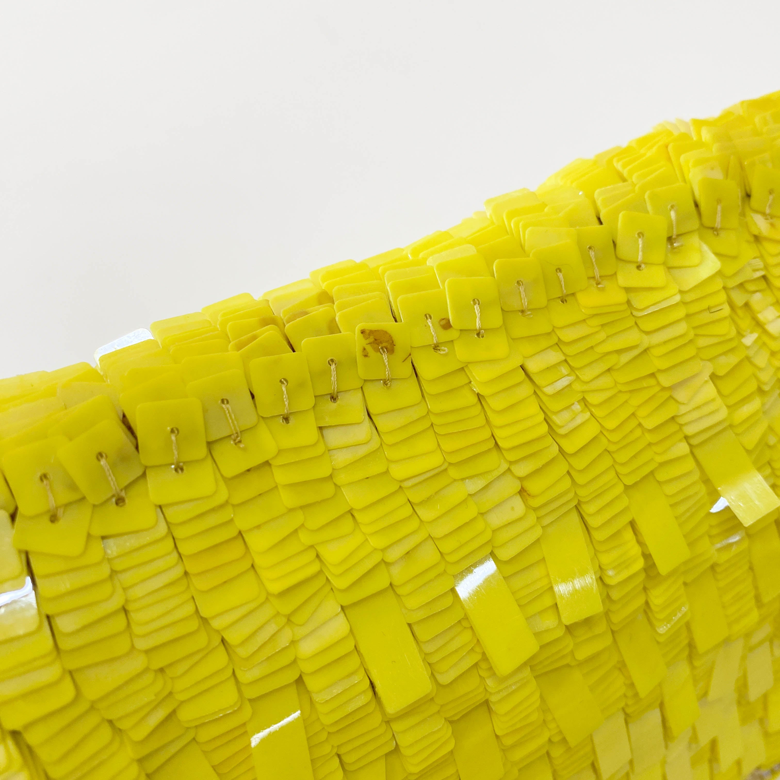 Baguette Yellow Sequin Shoulder Bag