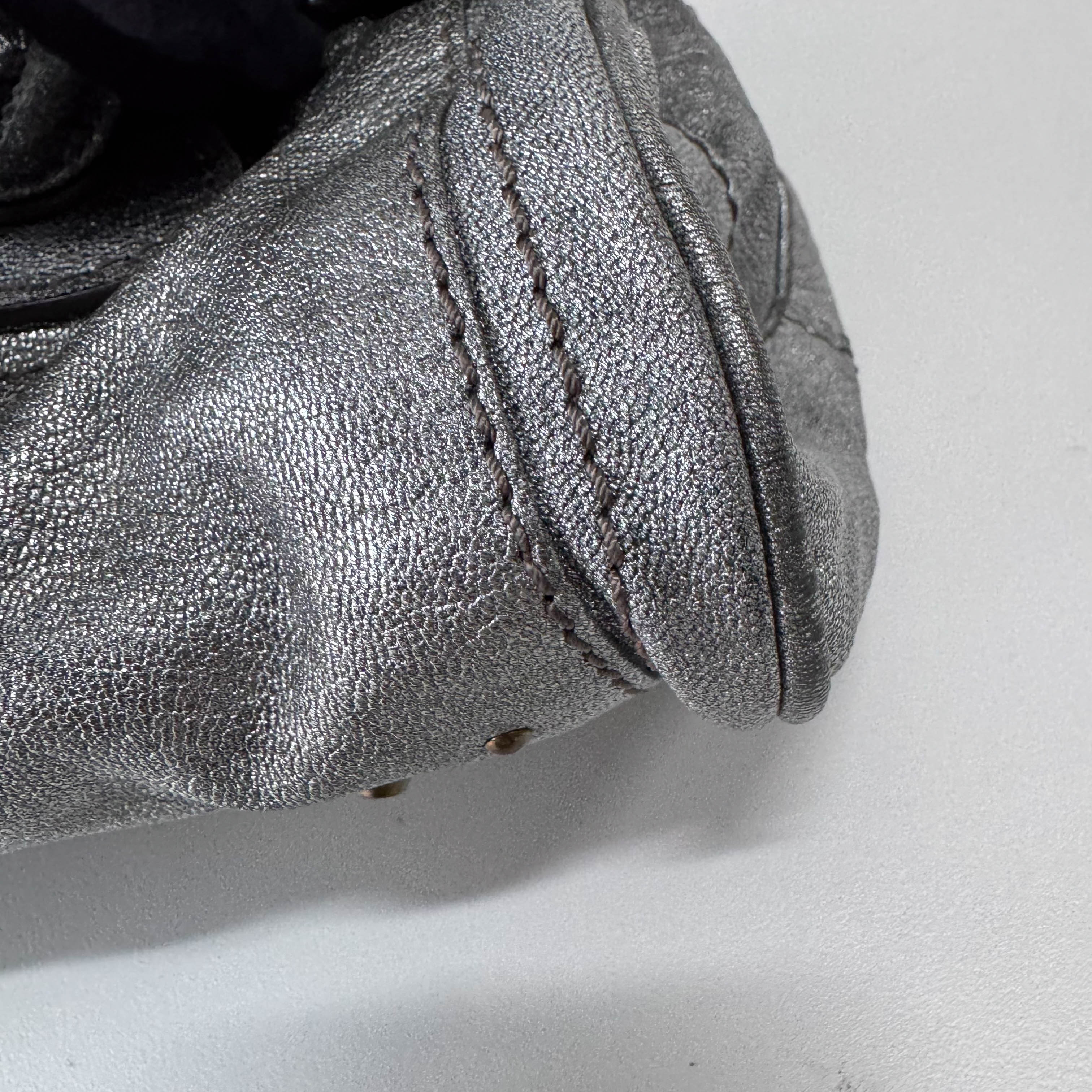 Paddington Silver Leather Bag