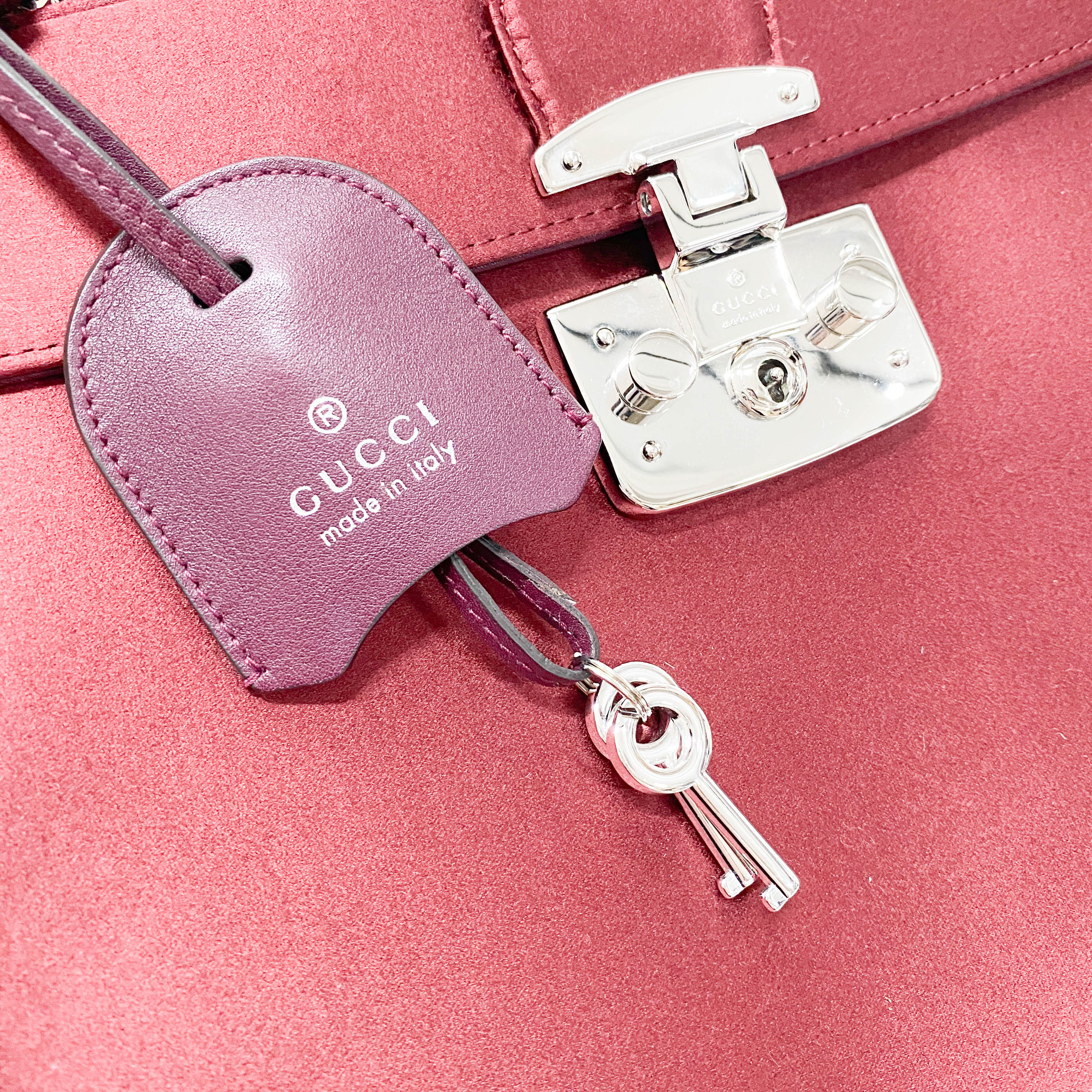 Vintage Red Satin Hand Bag