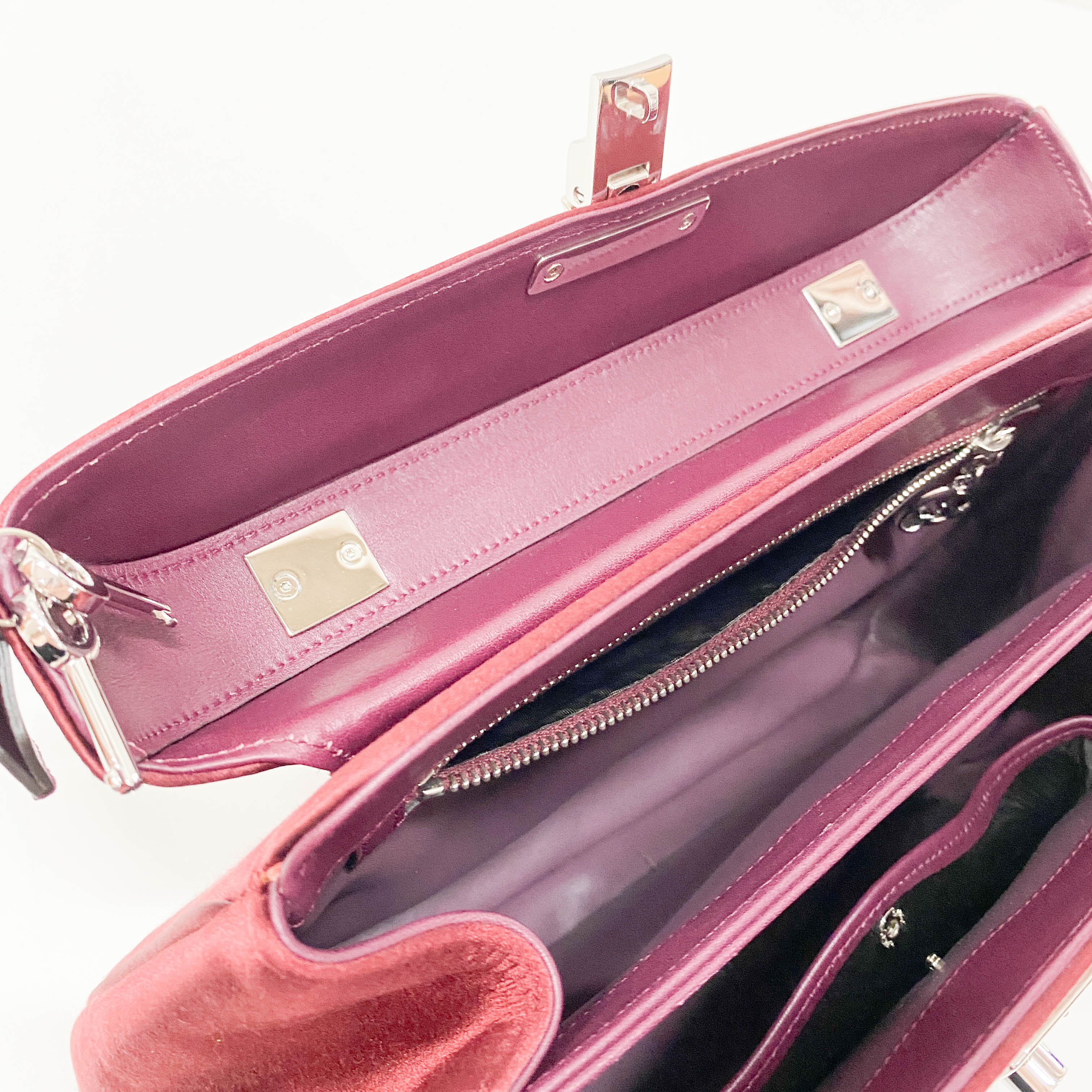 Vintage Red Satin Hand Bag