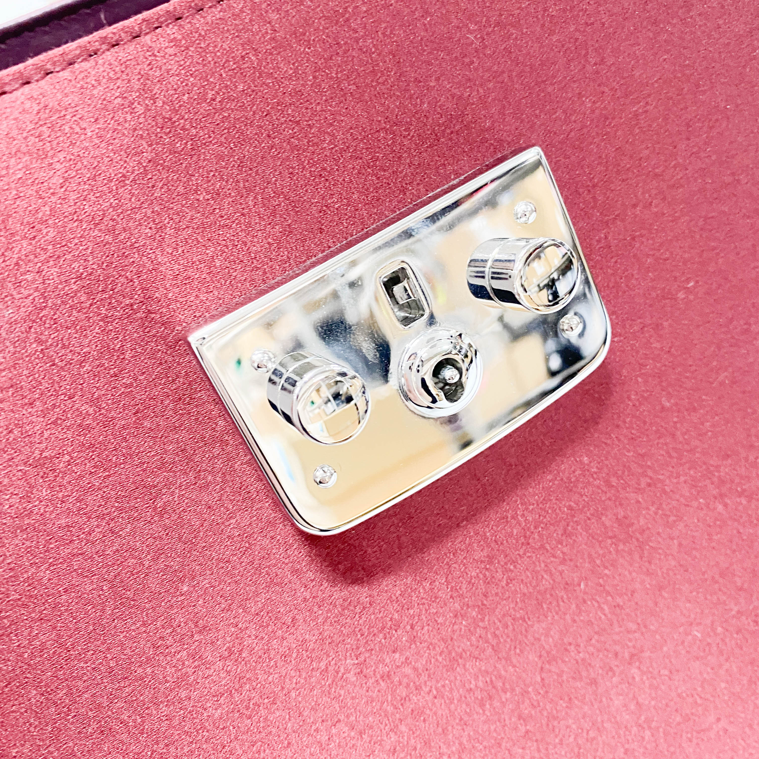 Vintage Red Satin Hand Bag