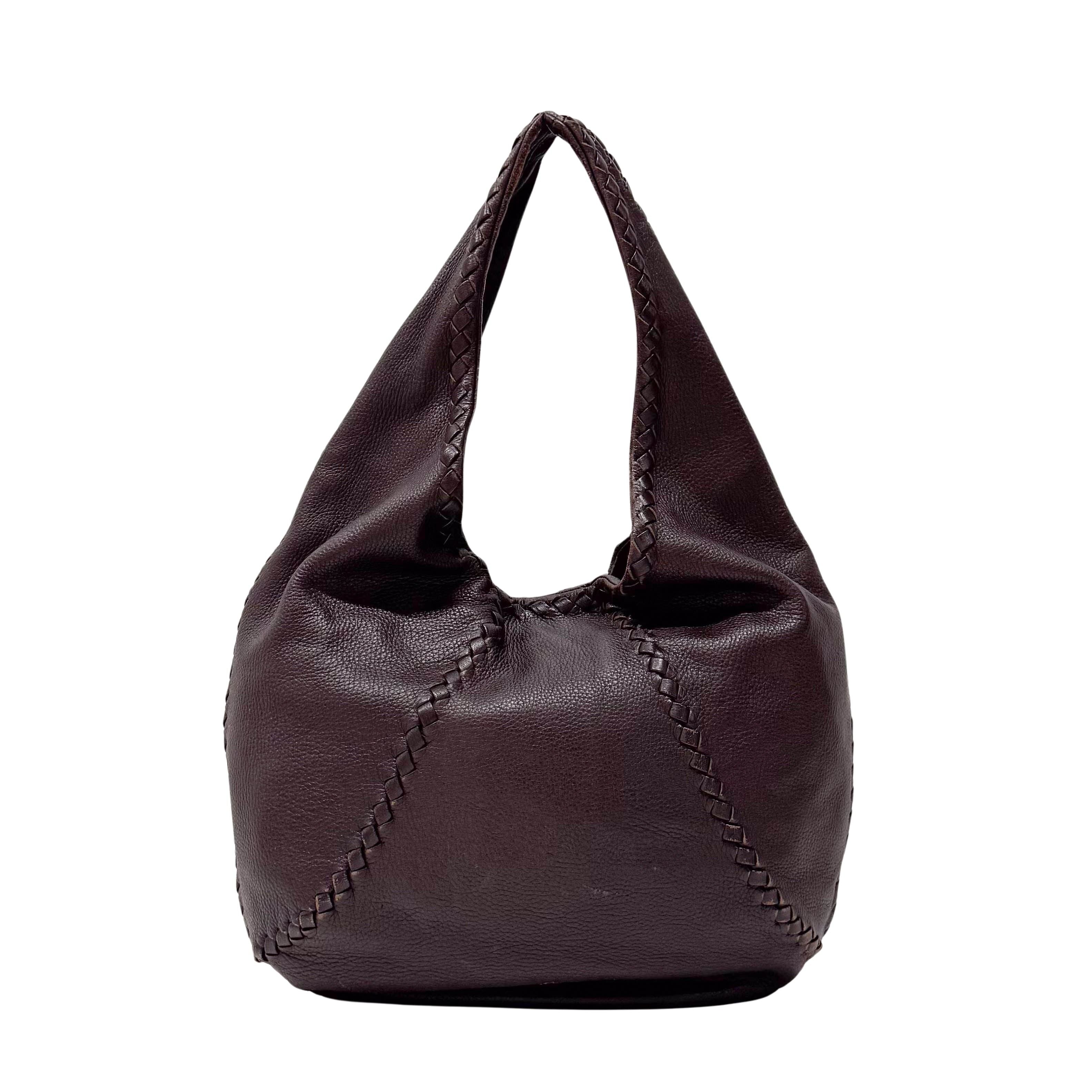 Brown Leather Hobo Bag
