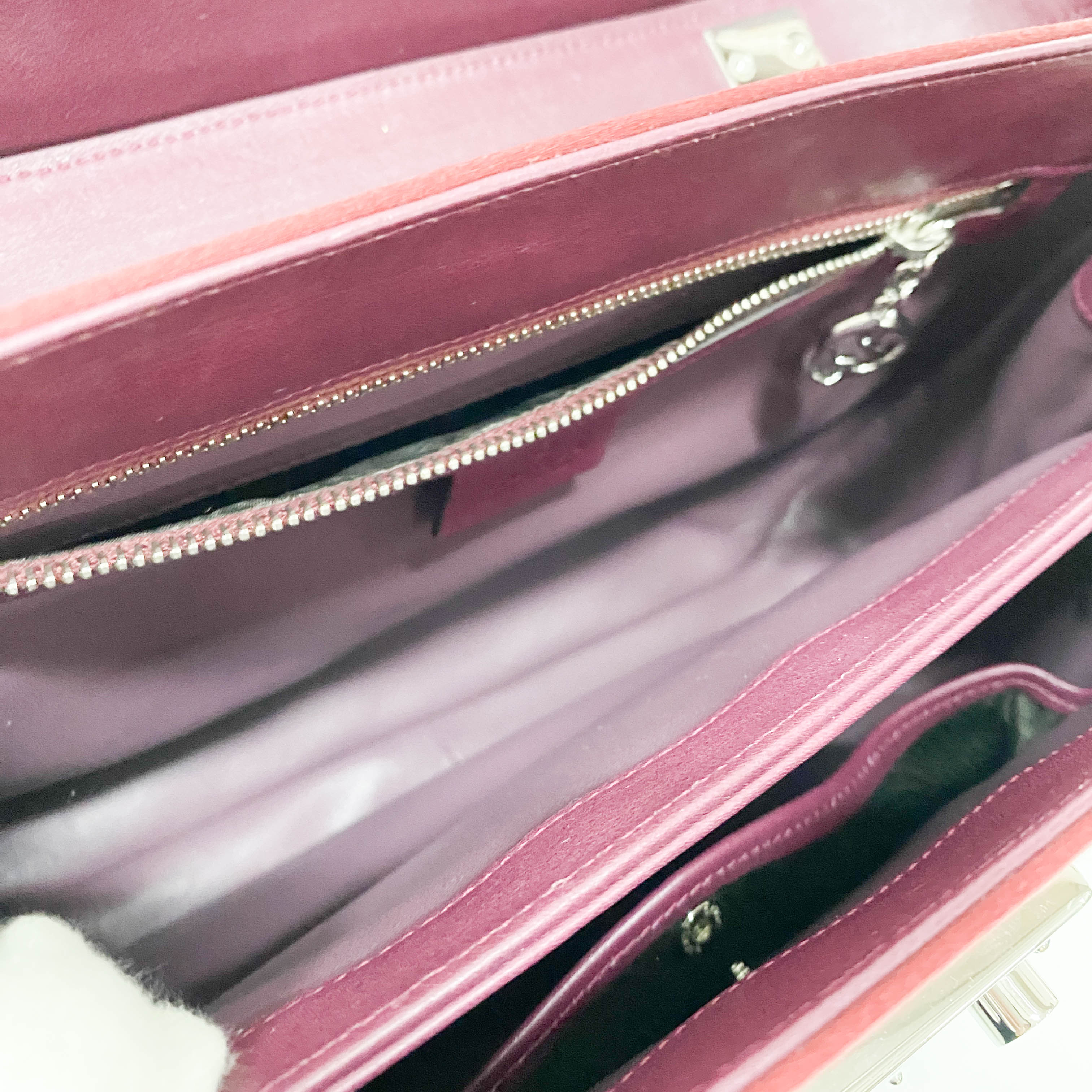Vintage Red Satin Hand Bag